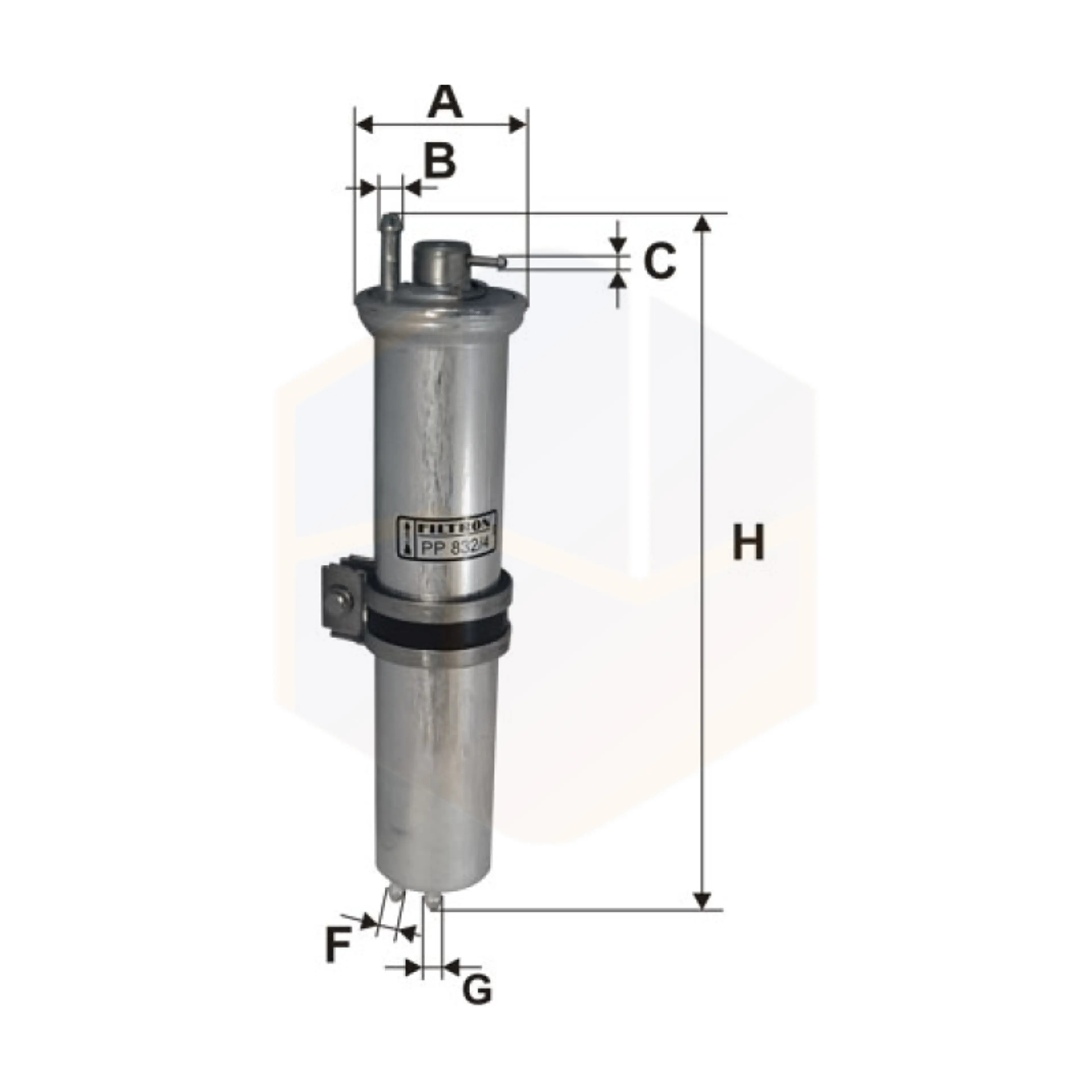 FILTRO COMBUSTIBLE PP 832/4