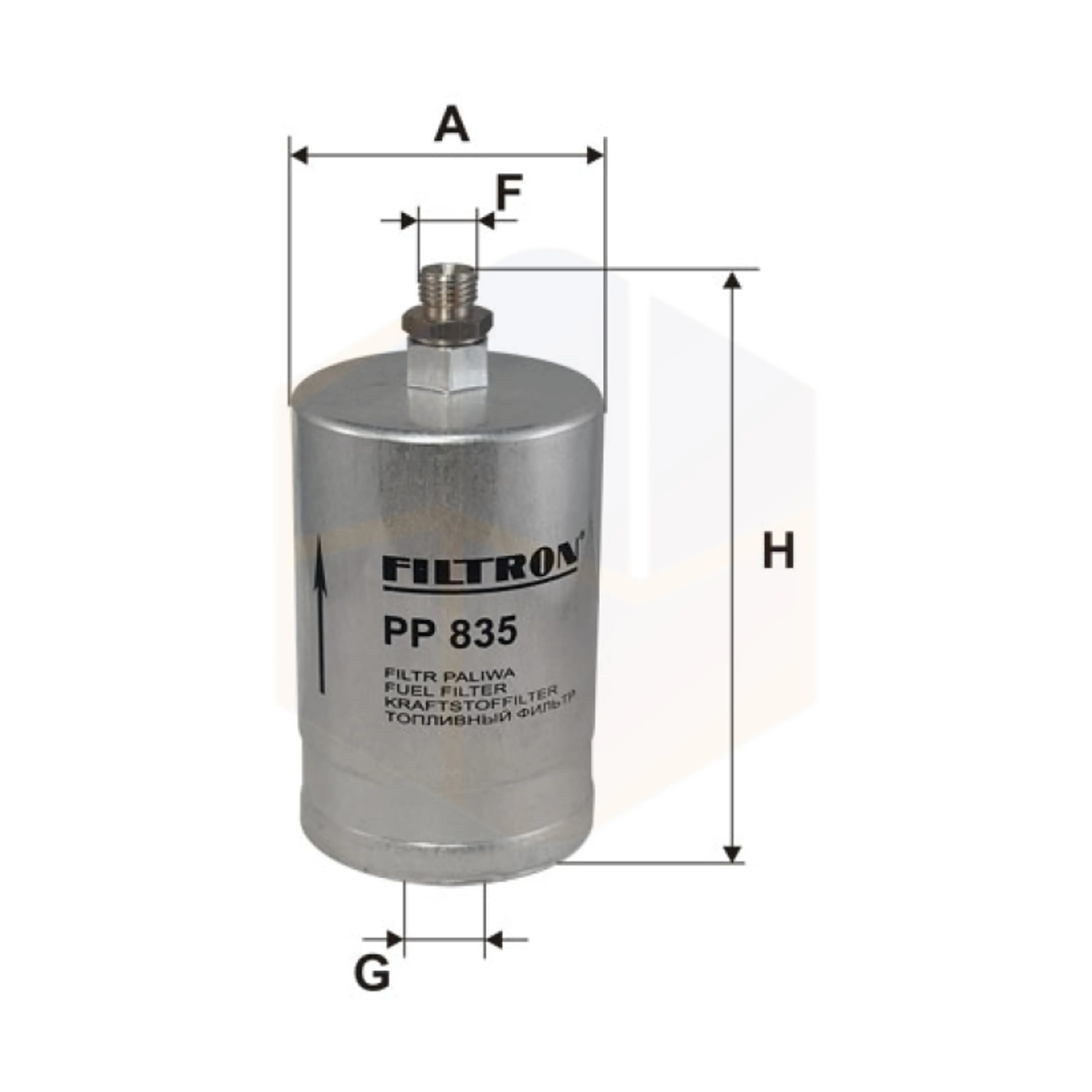 FILTRO COMBUSTIBLE PP 835