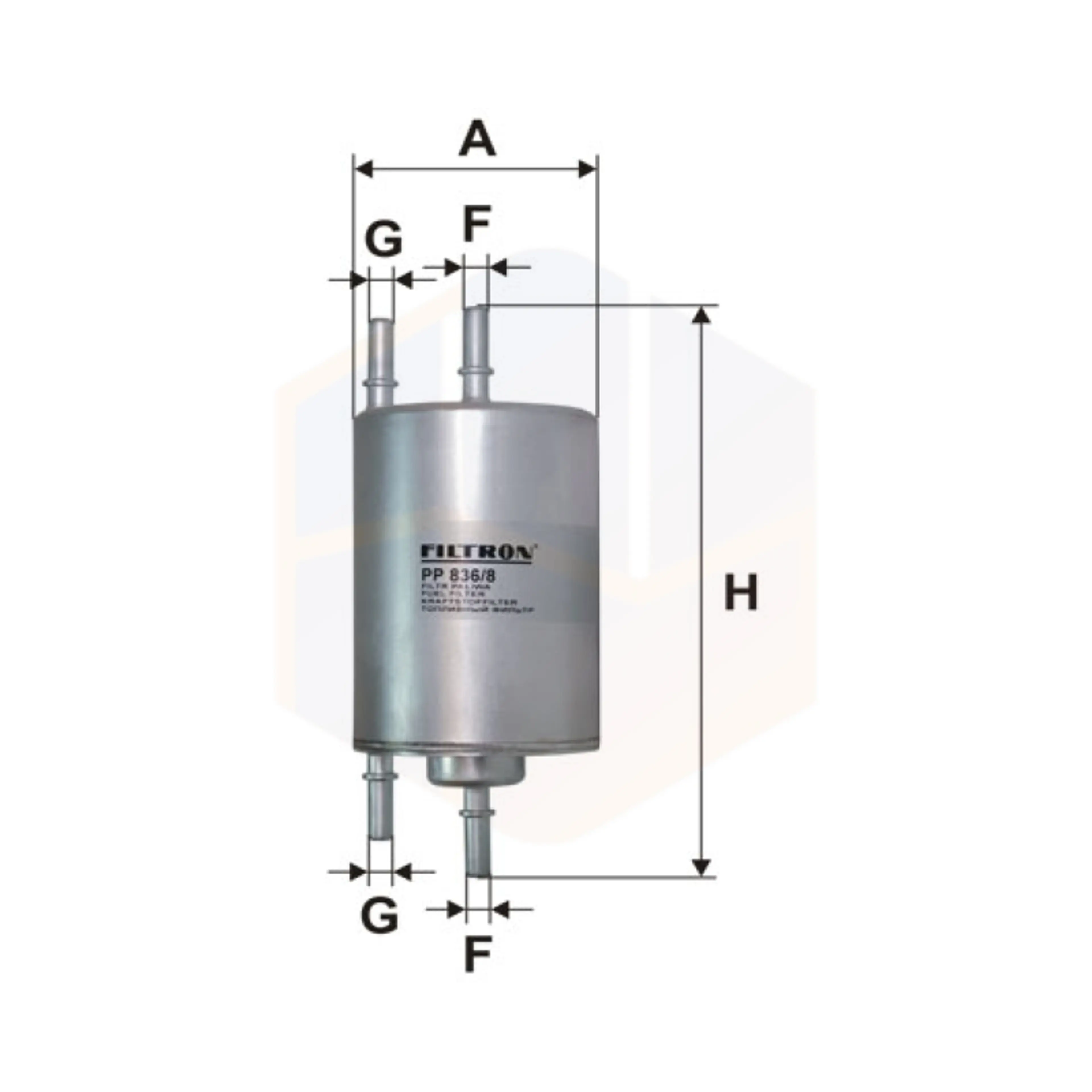 FILTRO COMBUSTIBLE PP 836/8