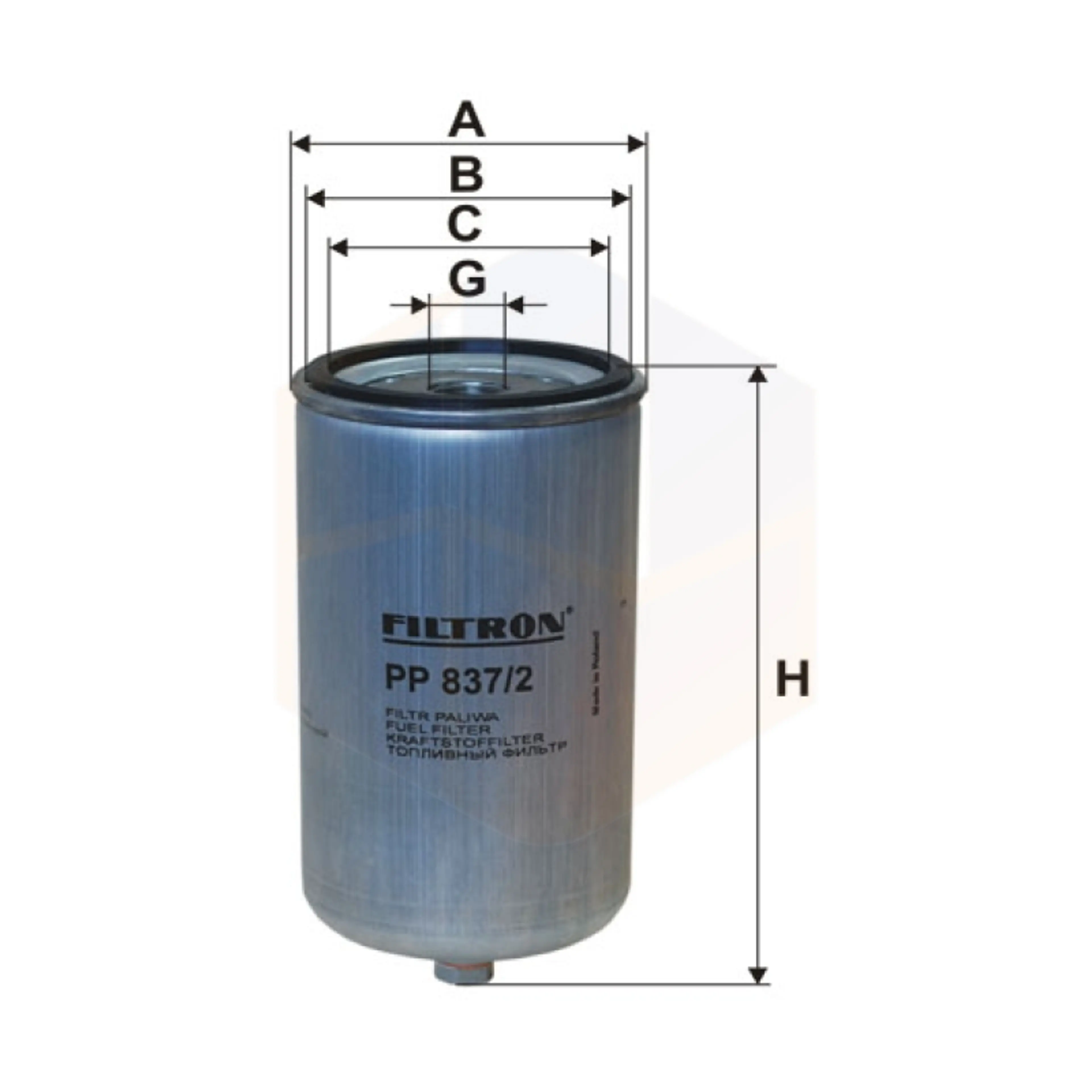 FILTRO COMBUSTIBLE PP 837/2