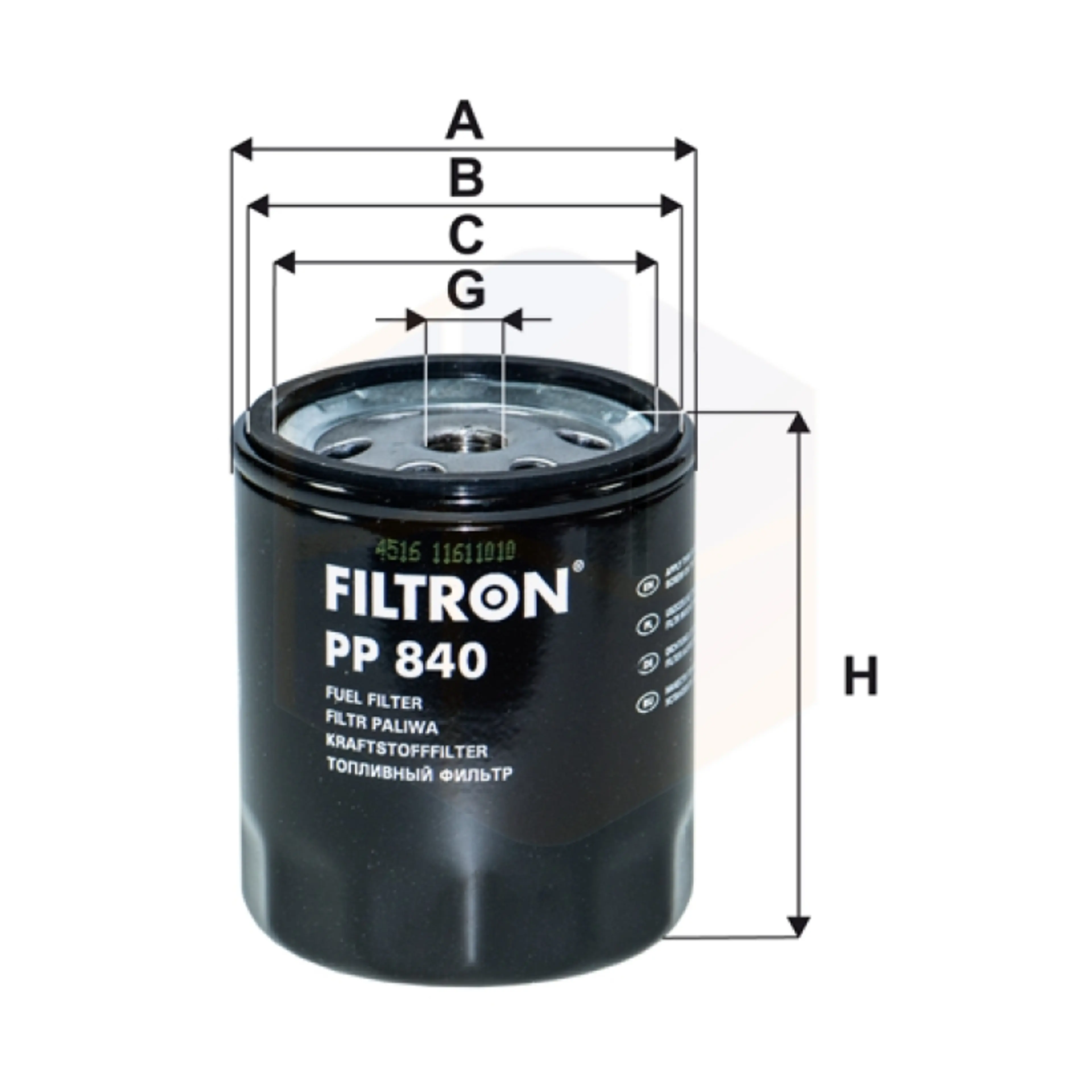 FILTRO COMBUSTIBLE PP 840