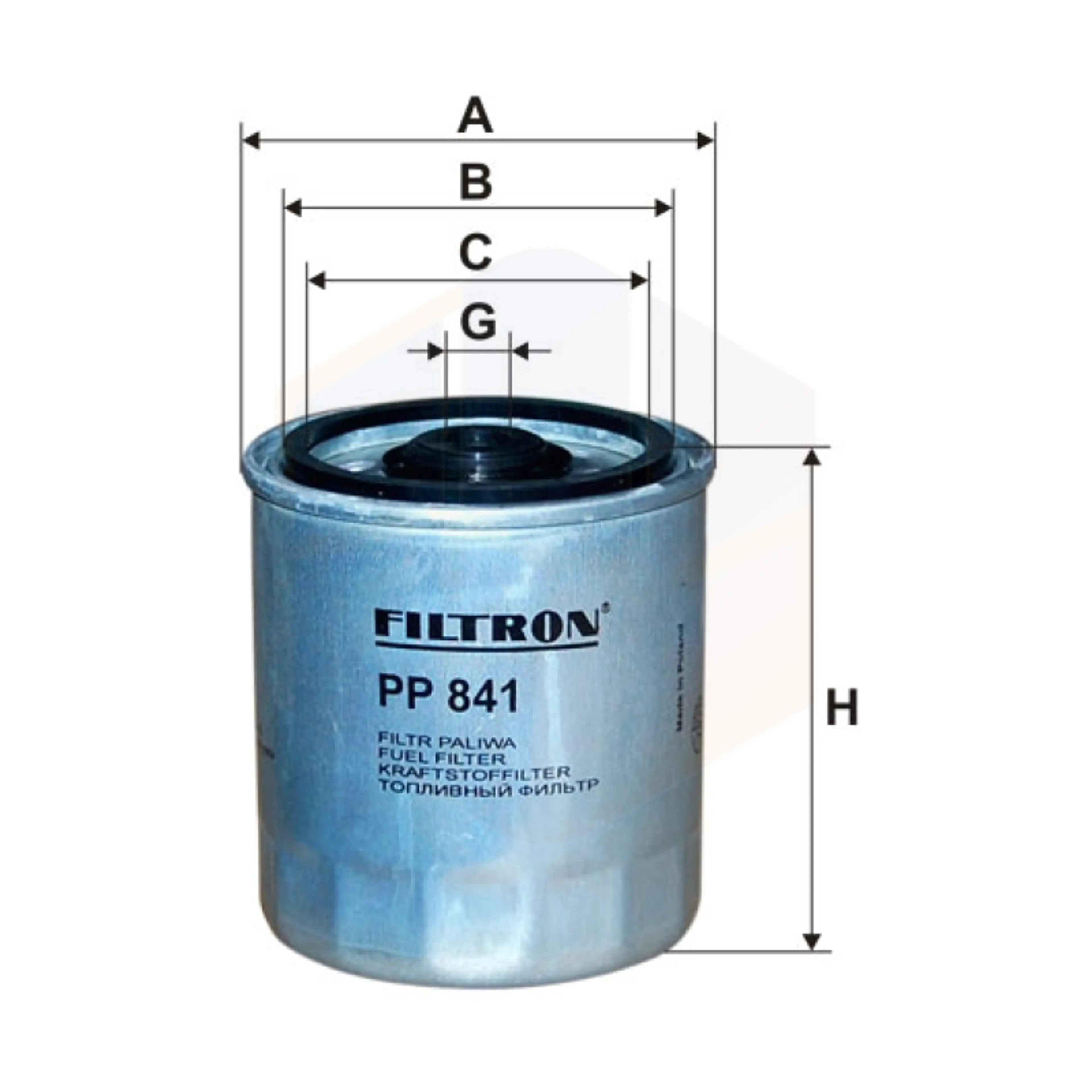 FILTRO COMBUSTIBLE PP 841