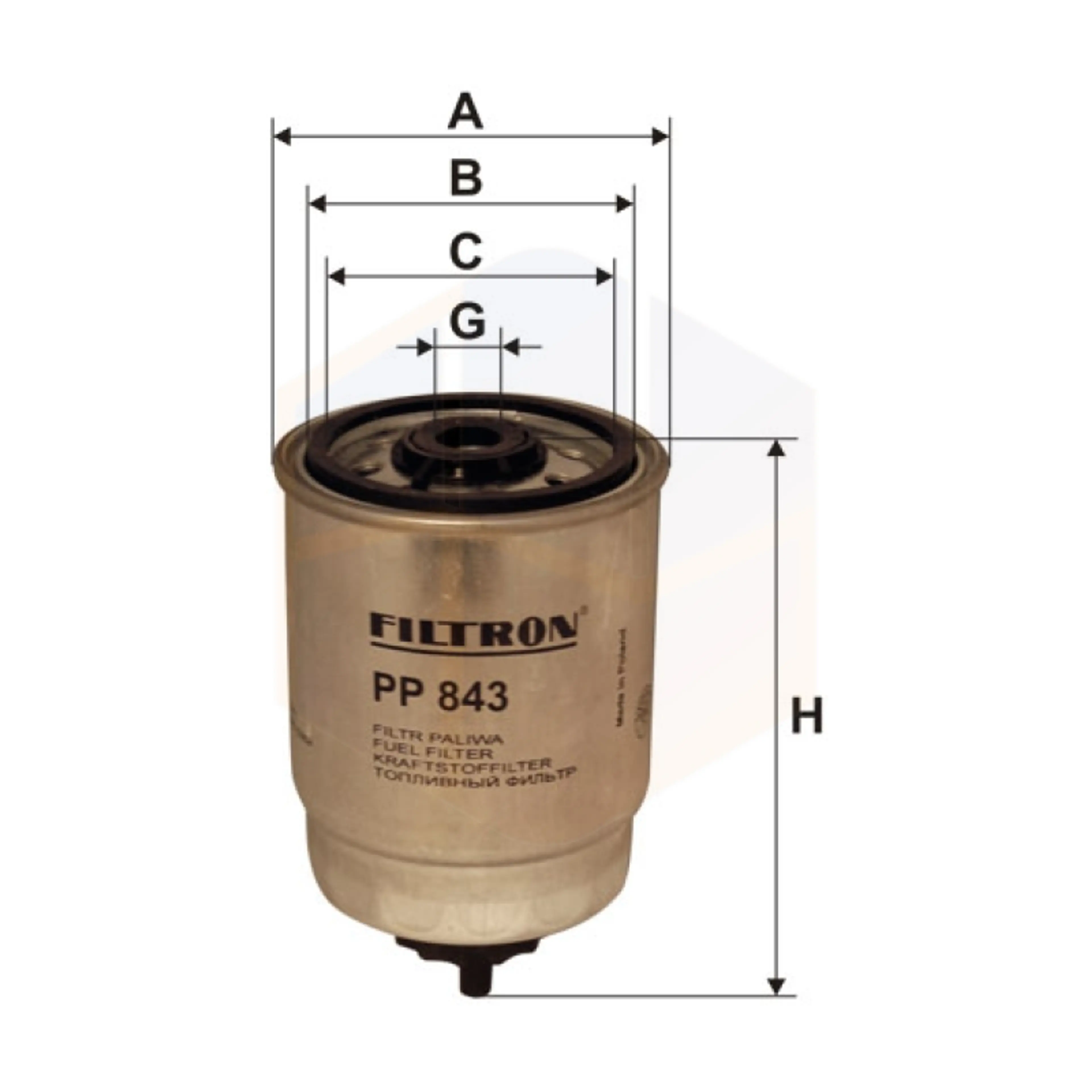 FILTRO COMBUSTIBLE PP 843