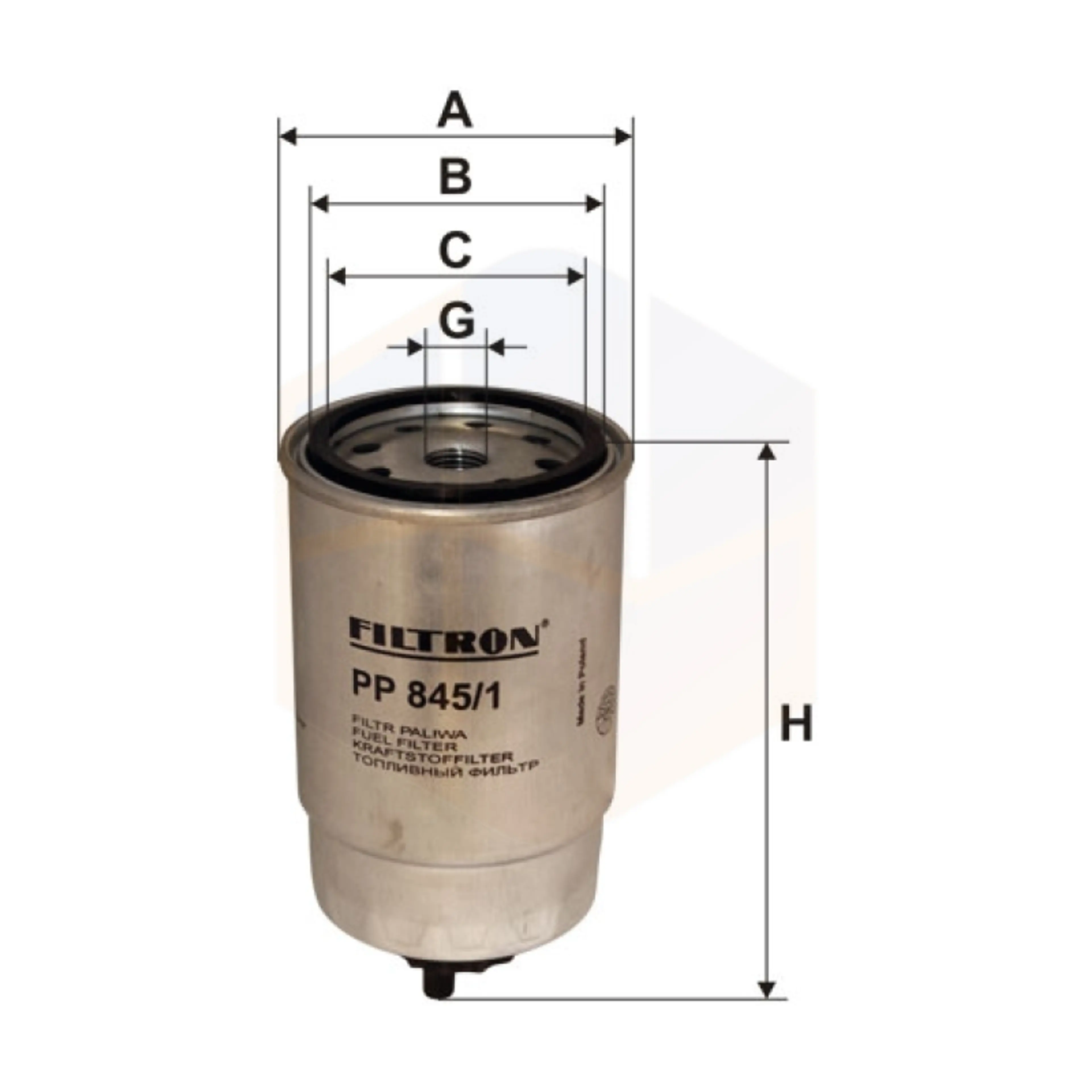 FILTRO COMBUSTIBLE PP 845/1