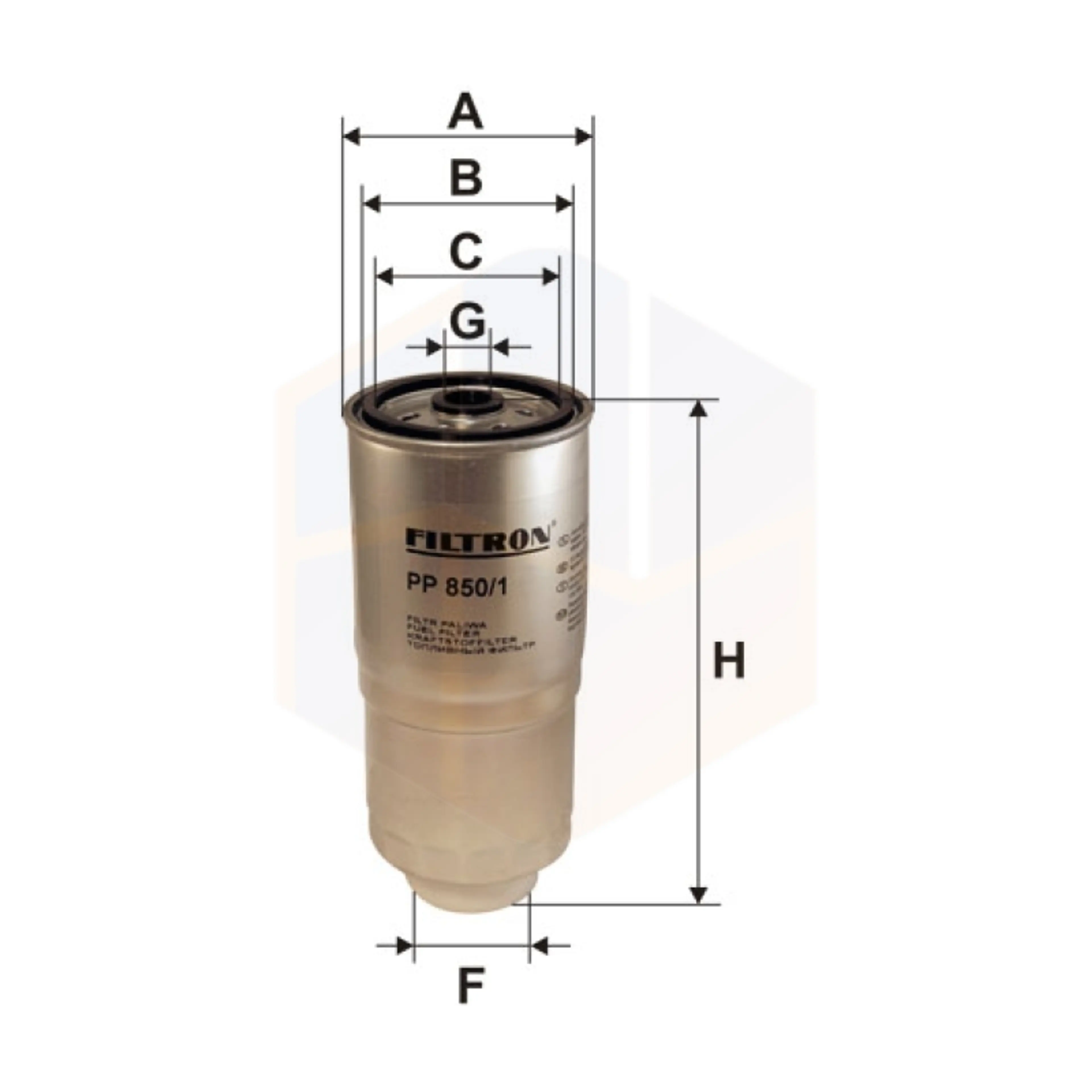 FILTRO COMBUSTIBLE PP 850/1