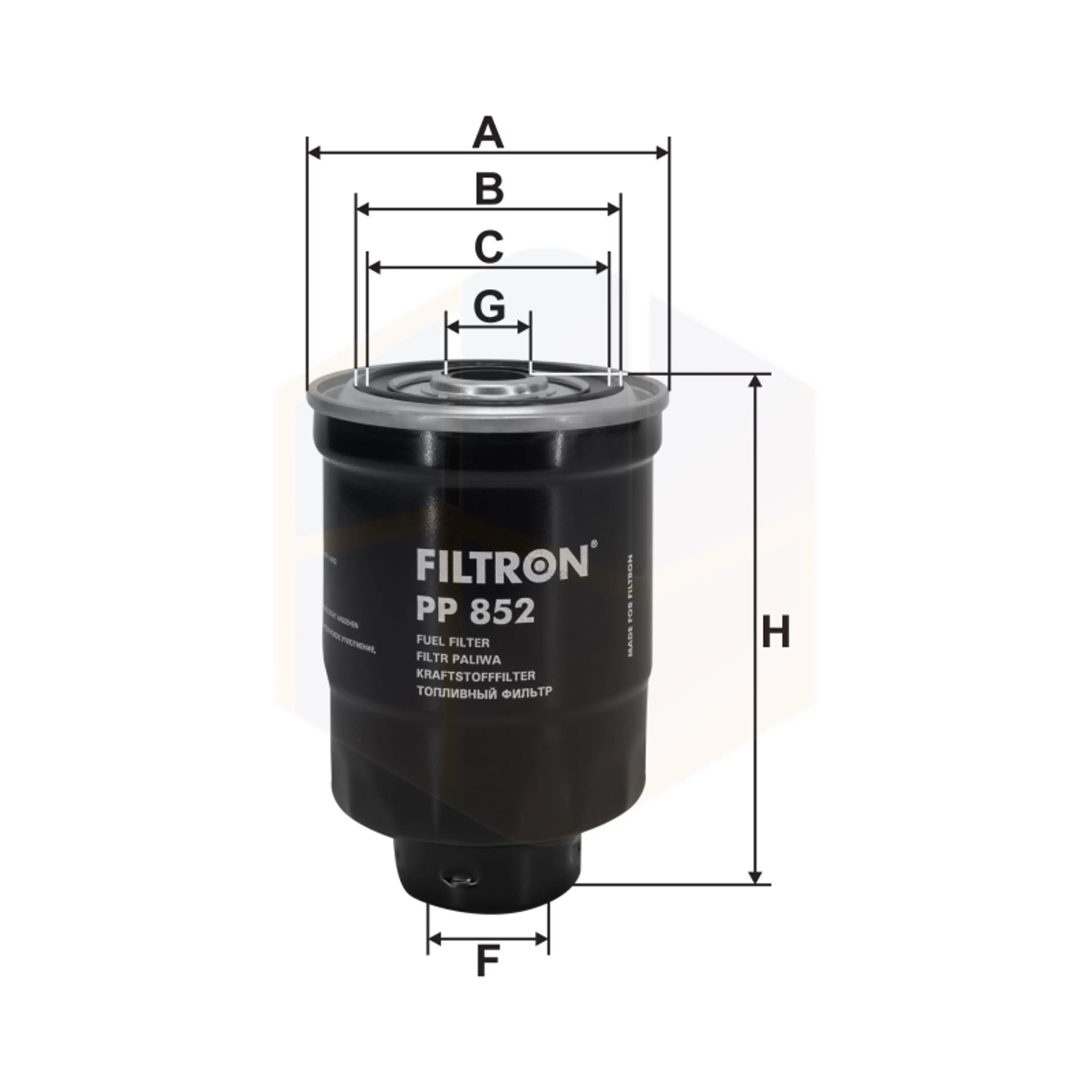 FILTRO COMBUSTIBLE PP 852