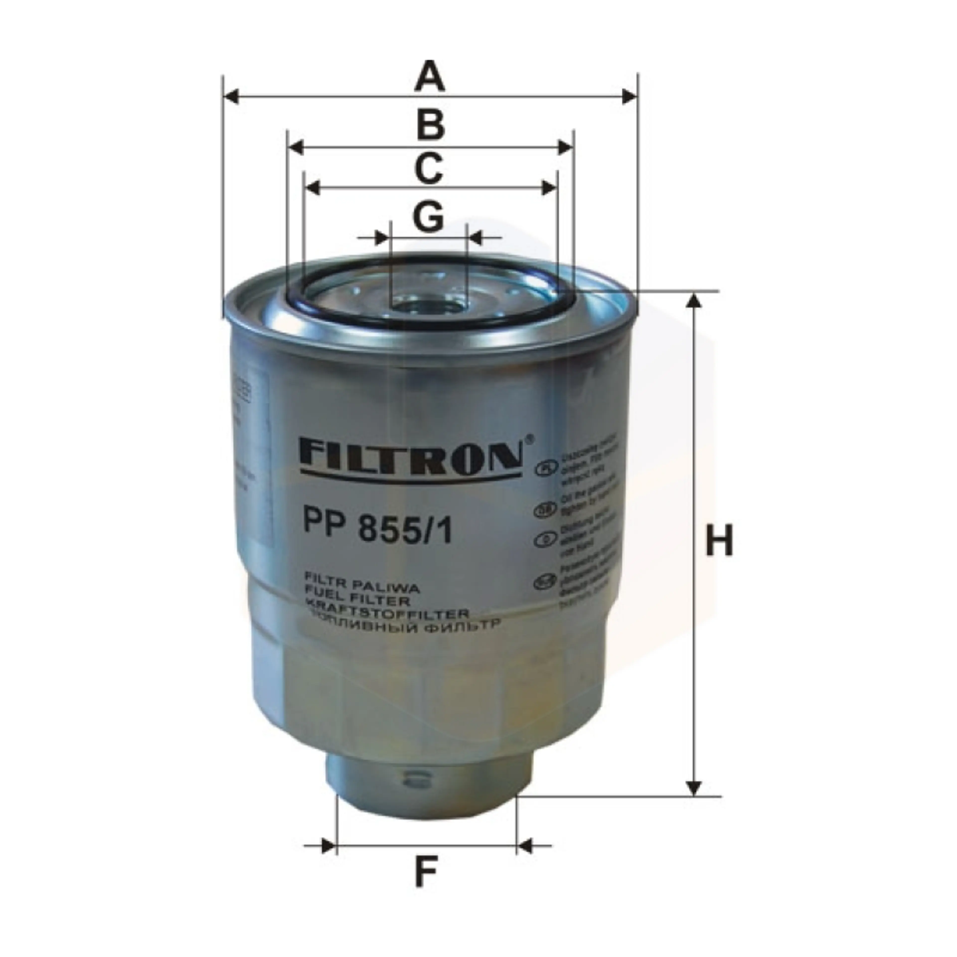 FILTRO COMBUSTIBLE PP 855/1