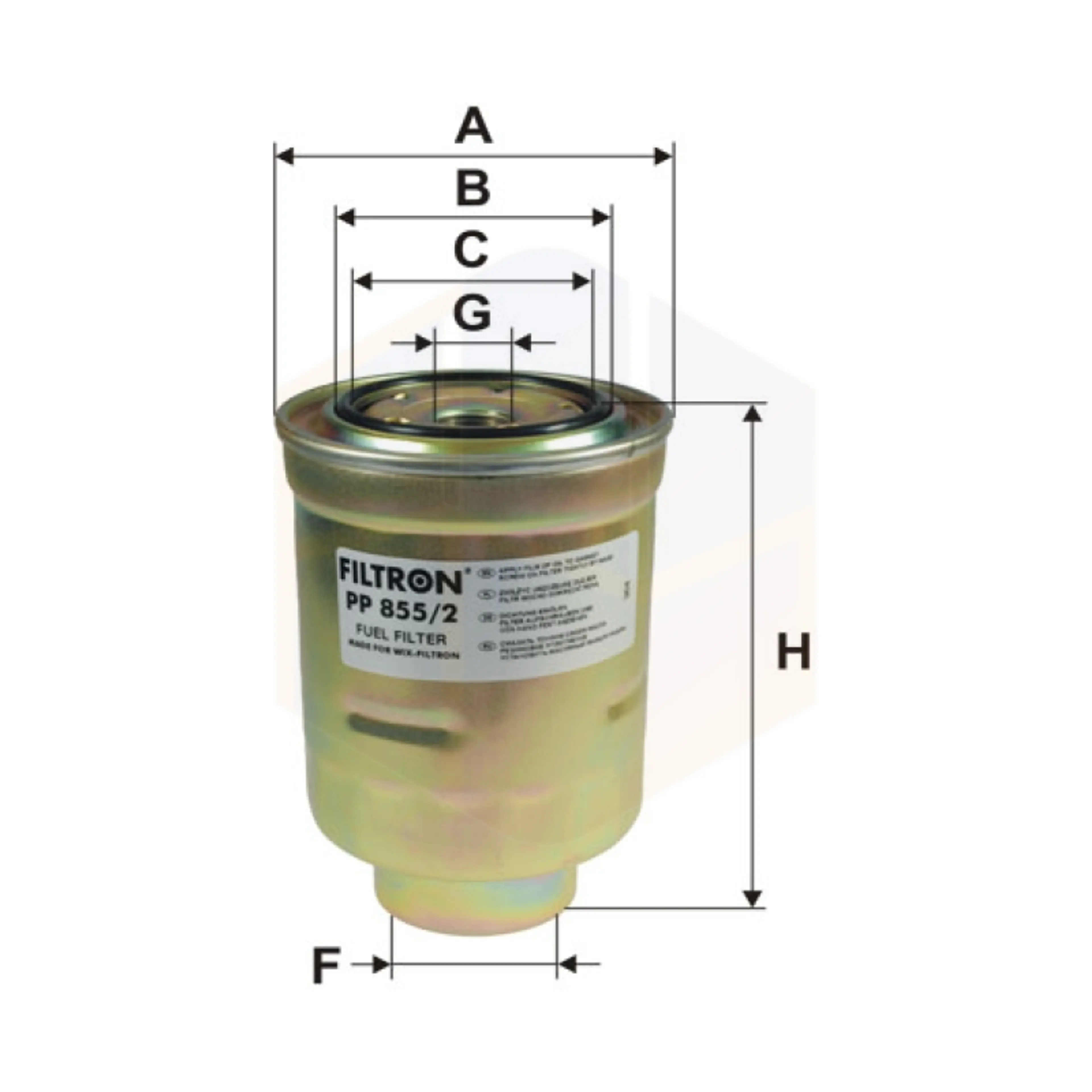 FILTRO COMBUSTIBLE PP 855/2