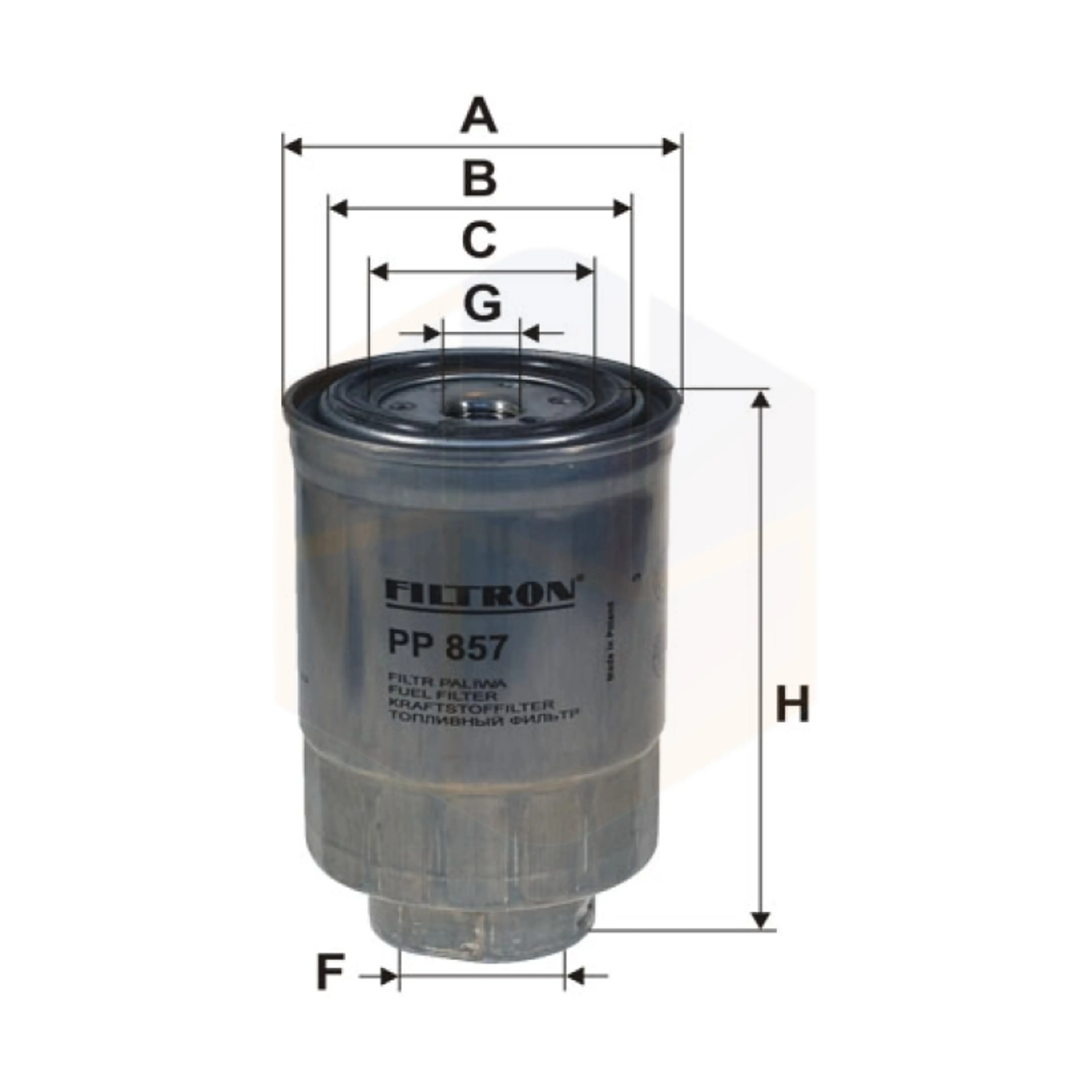 FILTRO COMBUSTIBLE PP 857