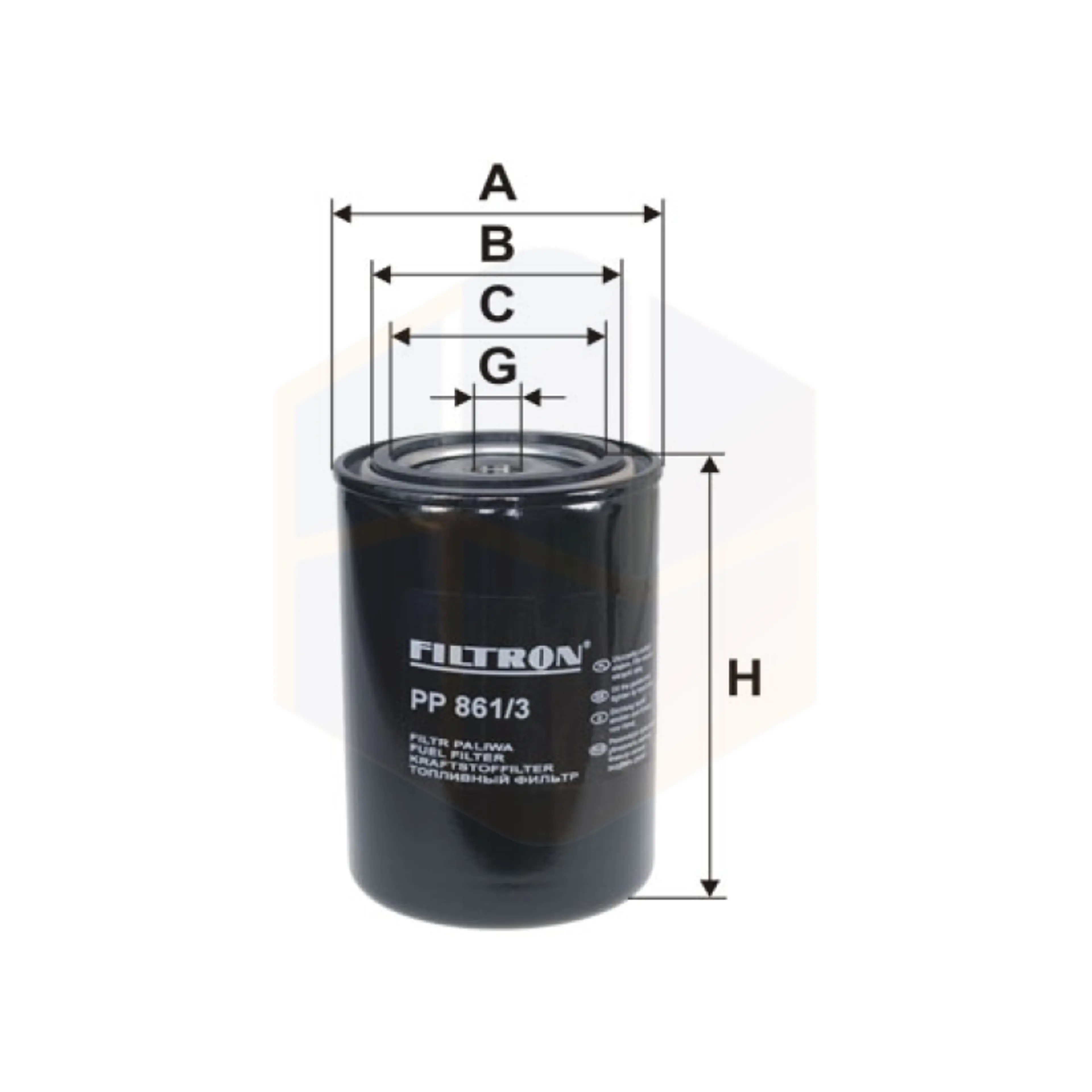 FILTRO COMBUSTIBLE PP 861/3