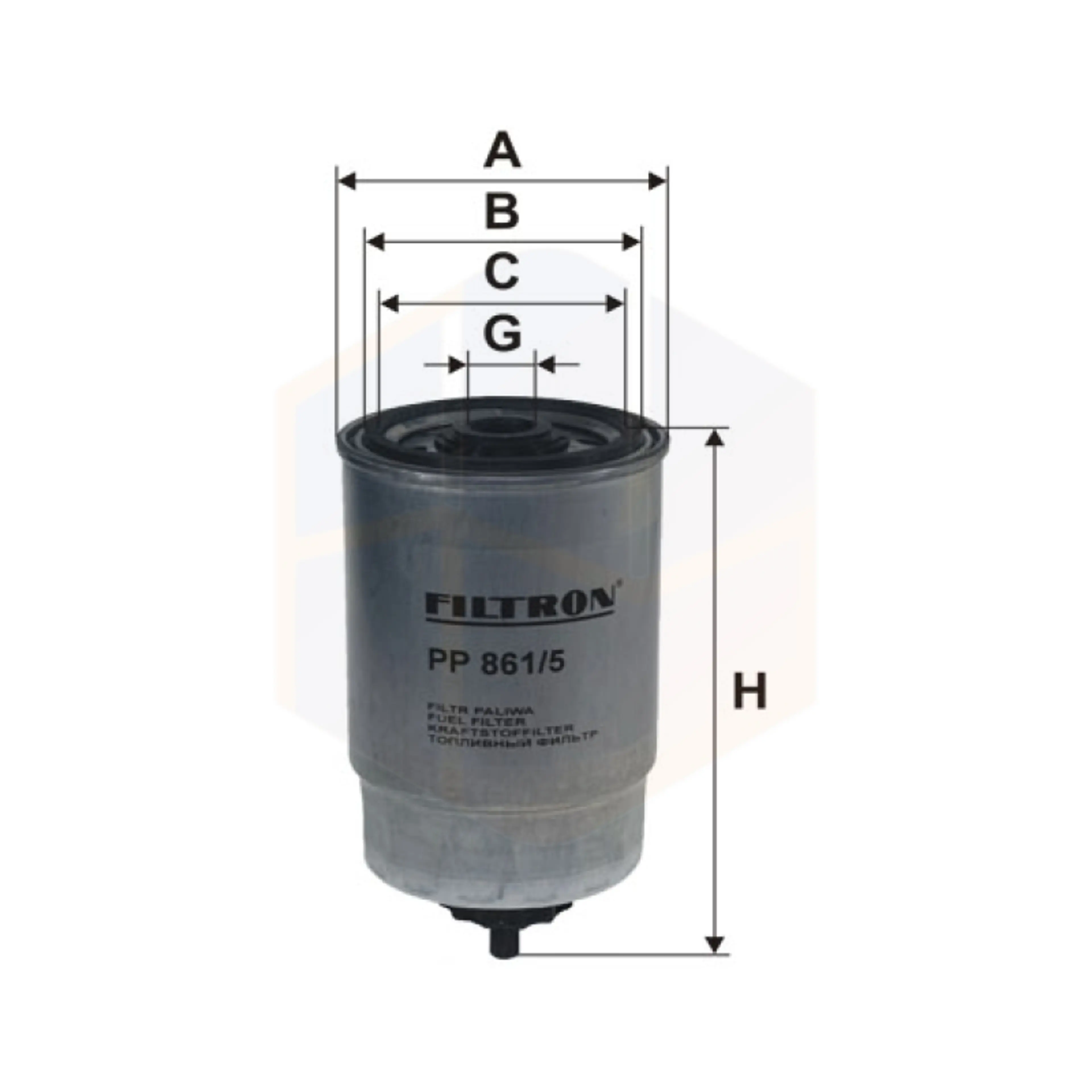 FILTRO COMBUSTIBLE PP 861/5