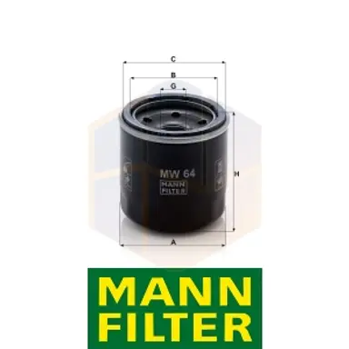 FILTRO ACEITE MW 64 MANN
