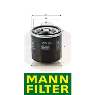 FILTRO ACEITE MW 64/1 MANN