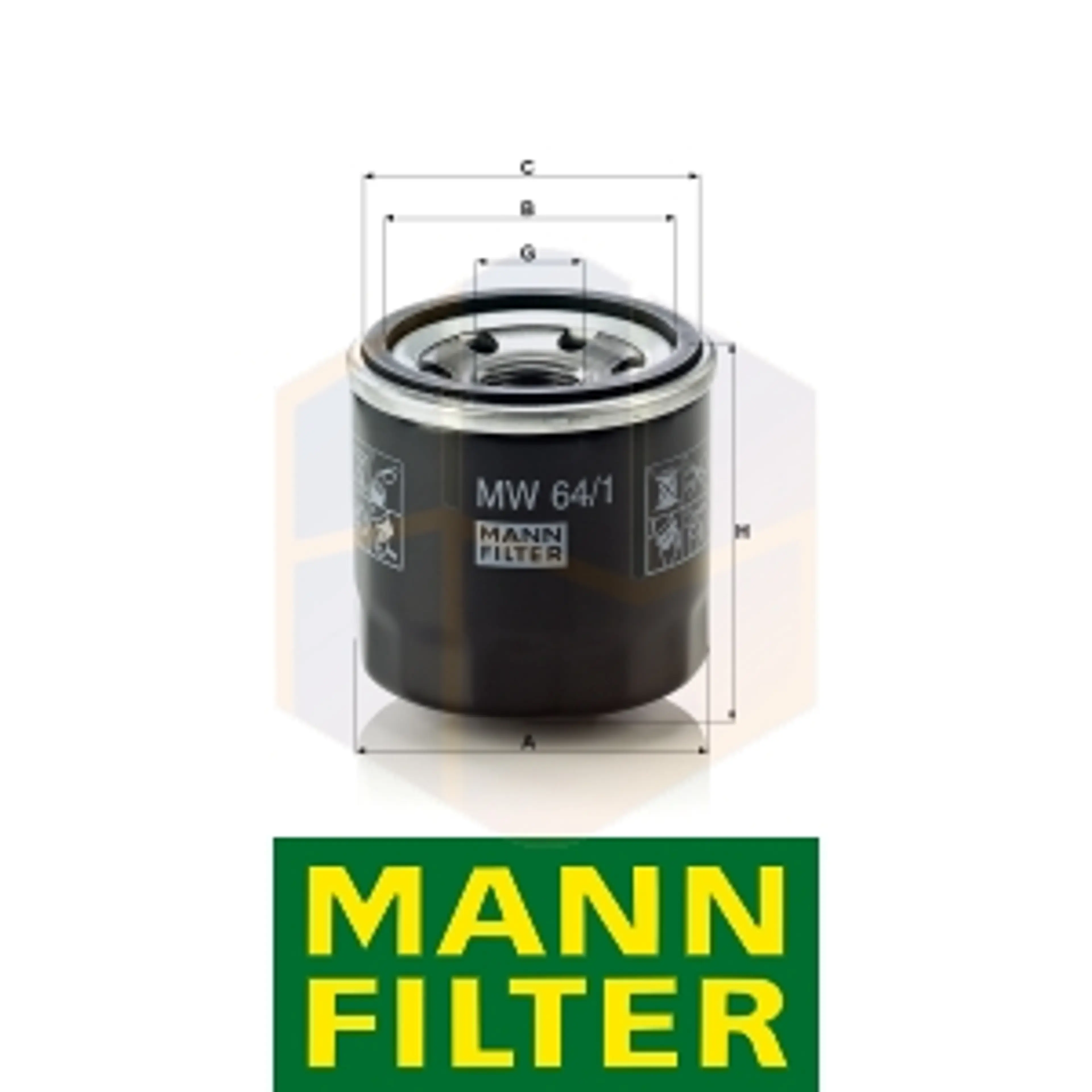 FILTRO ACEITE MW 64/1 MANN