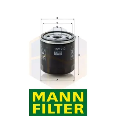 FILTRO ACEITE MW 712 MANN