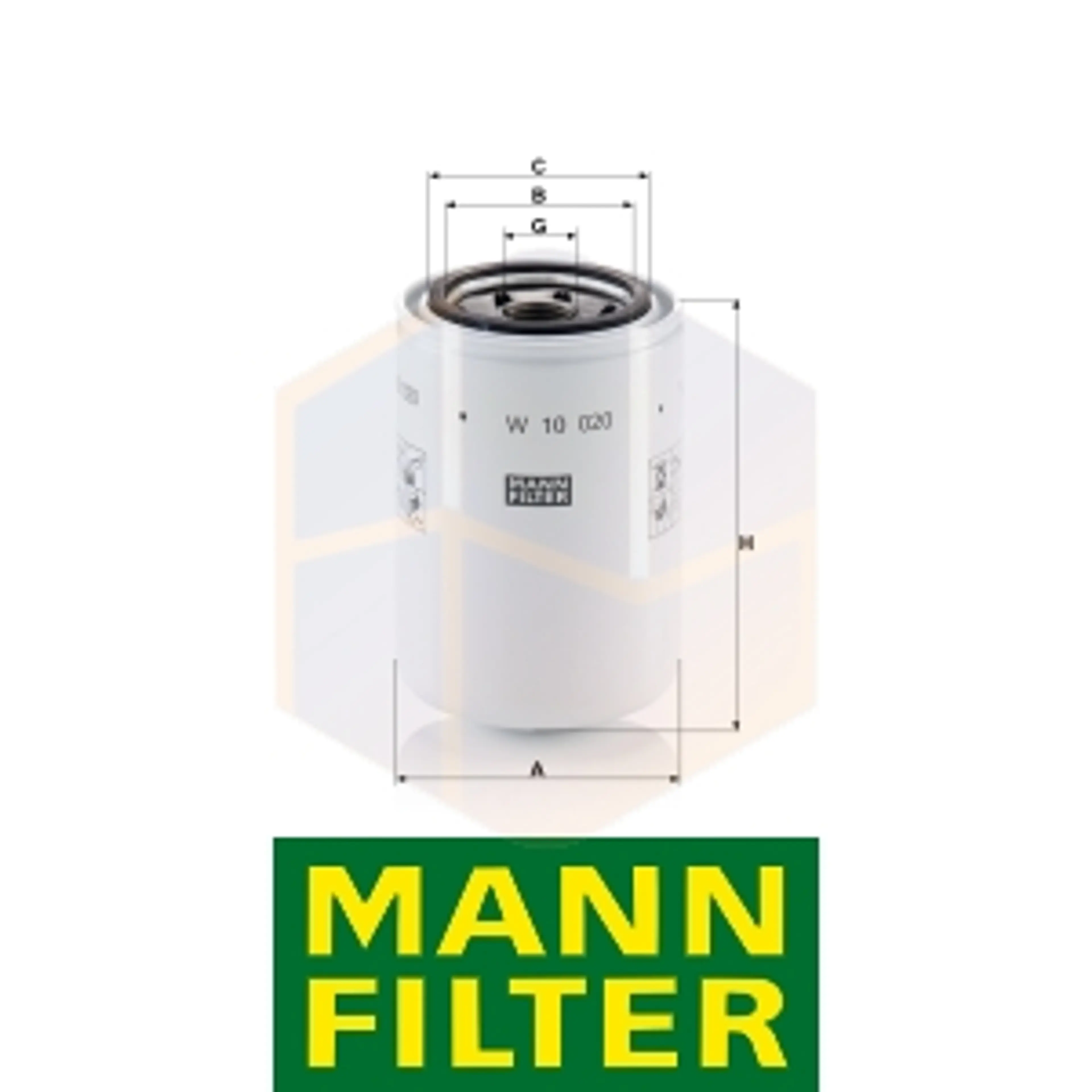 FILTRO ACEITE W 10 020 MANN