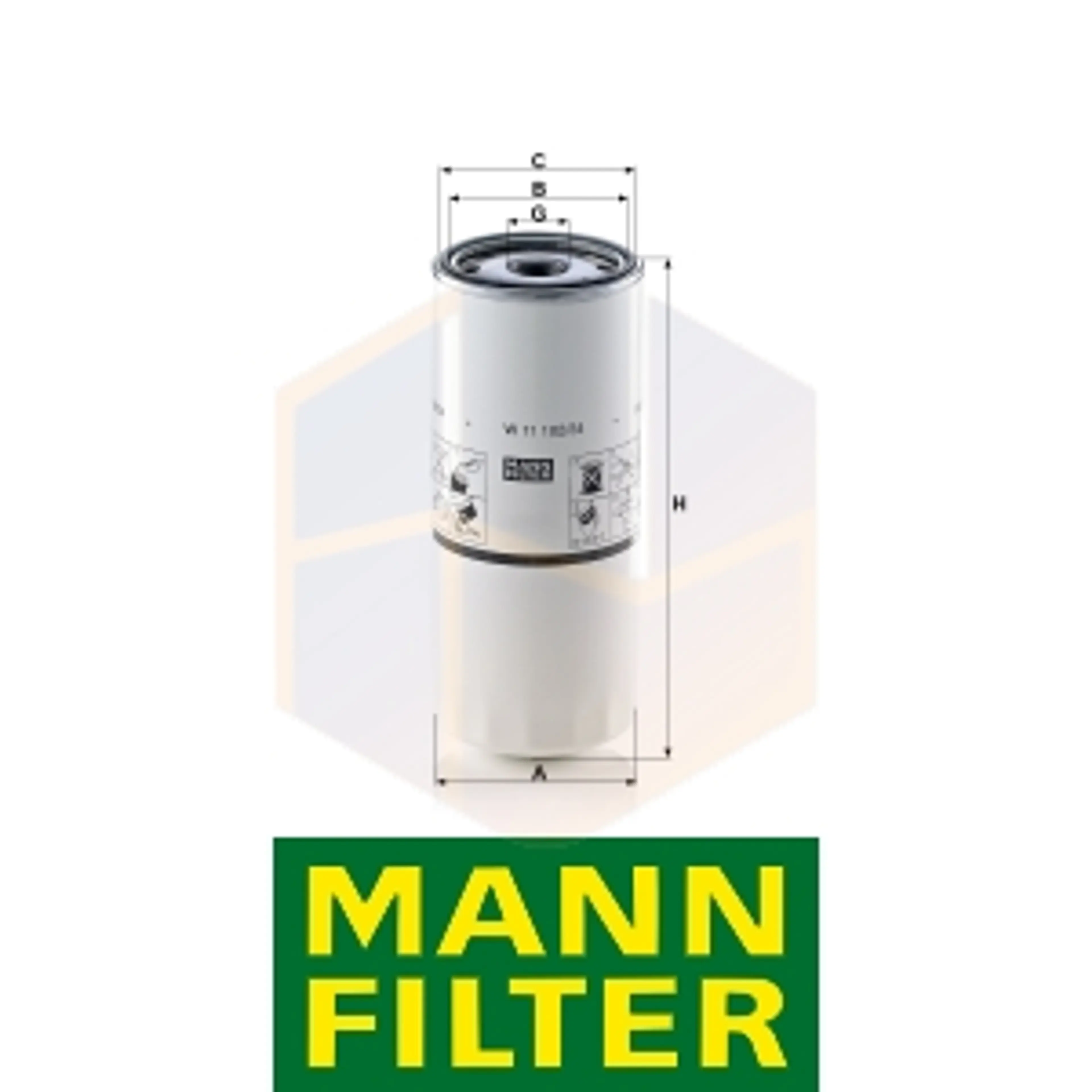 FILTRO ACEITE W 11 102/34 MANN