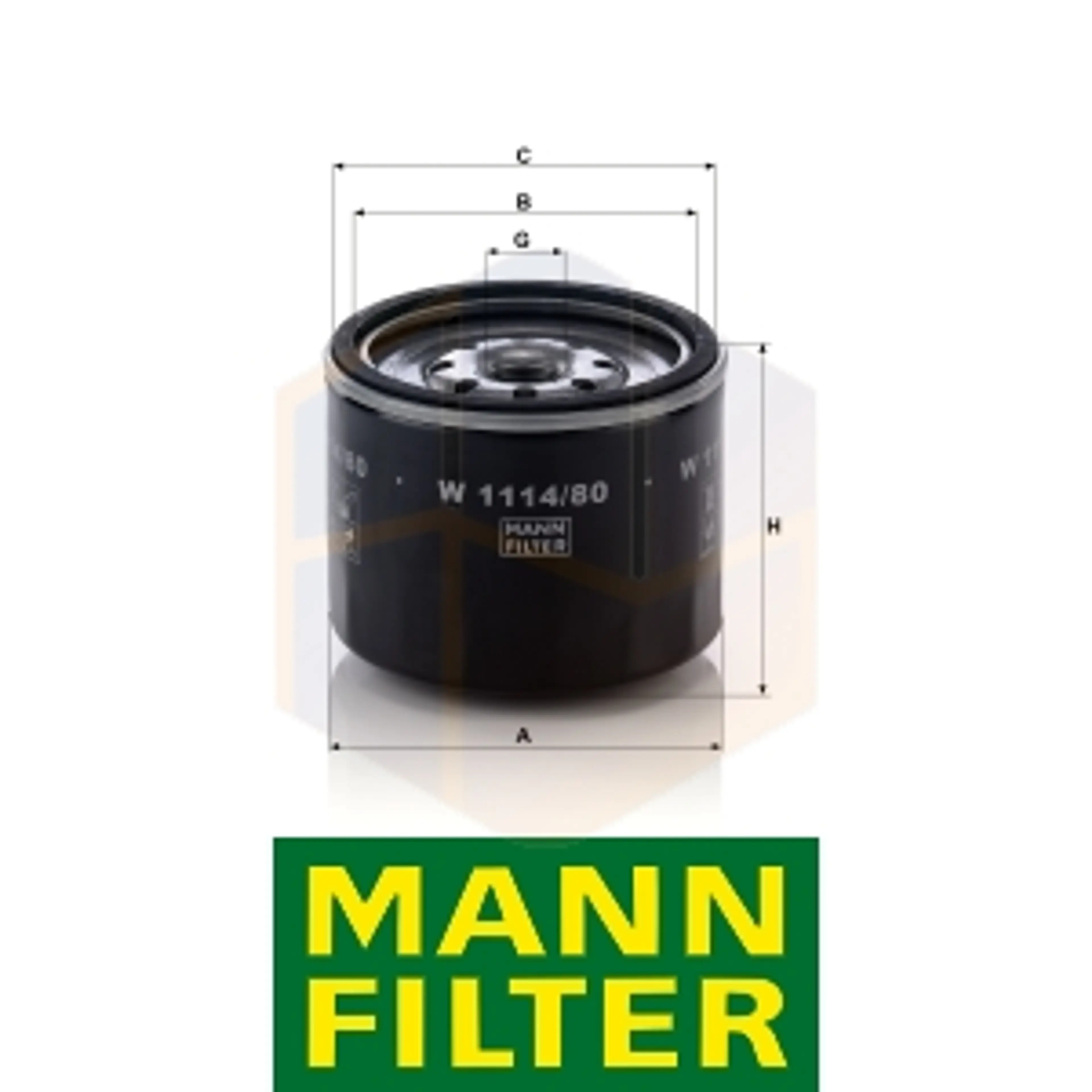 FILTRO ACEITE W 1114/80 MANN