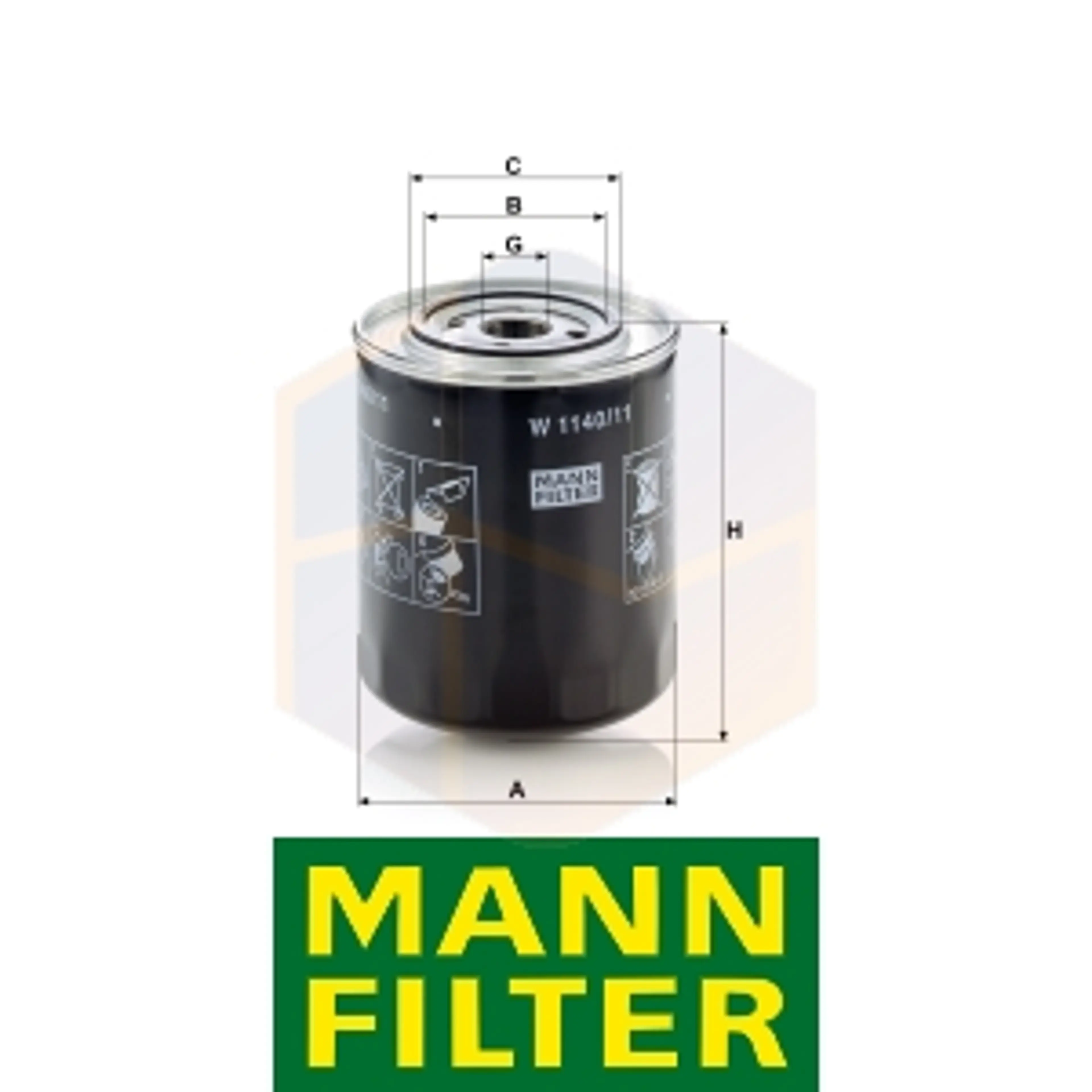 FILTRO ACEITE W 1140/11 MANN