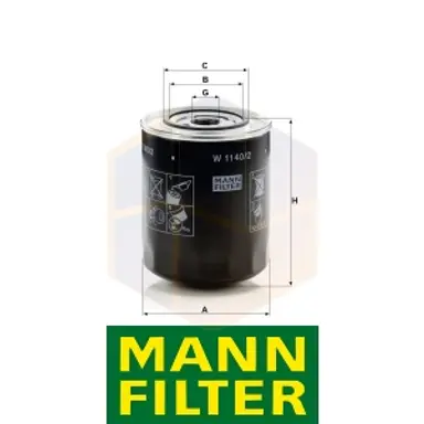 FILTRO ACEITE W 1140/2 MANN
