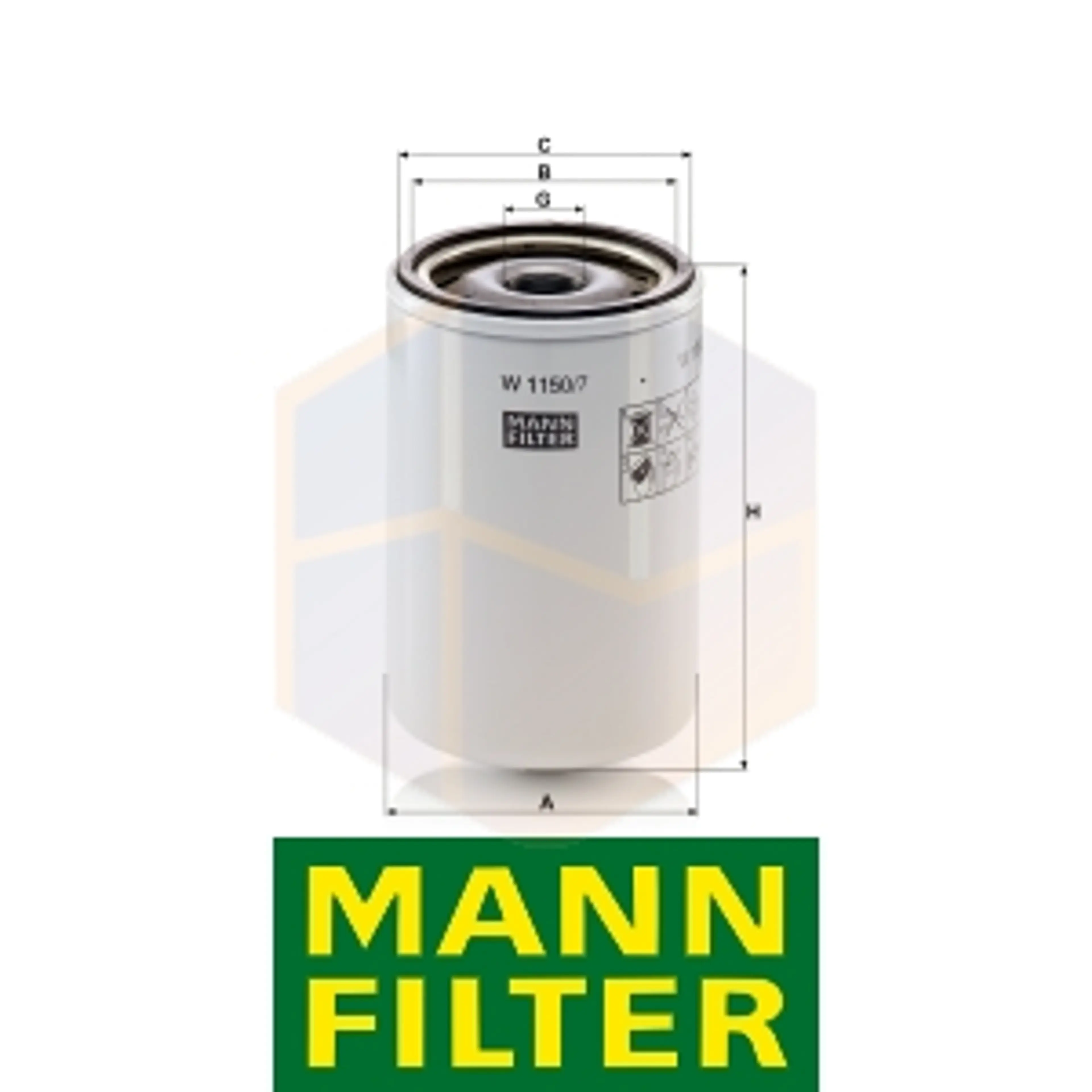 FILTRO ACEITE W 1150/7 MANN