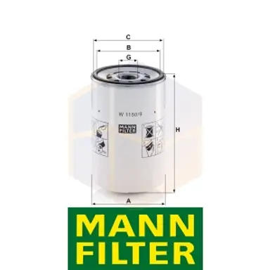 FILTRO ACEITE W 1150/9 MANN