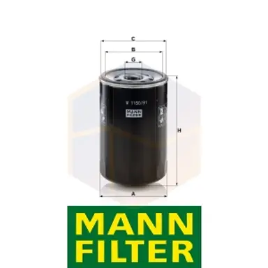 FILTRO HIDRÁULICO W 1150/91 MANN