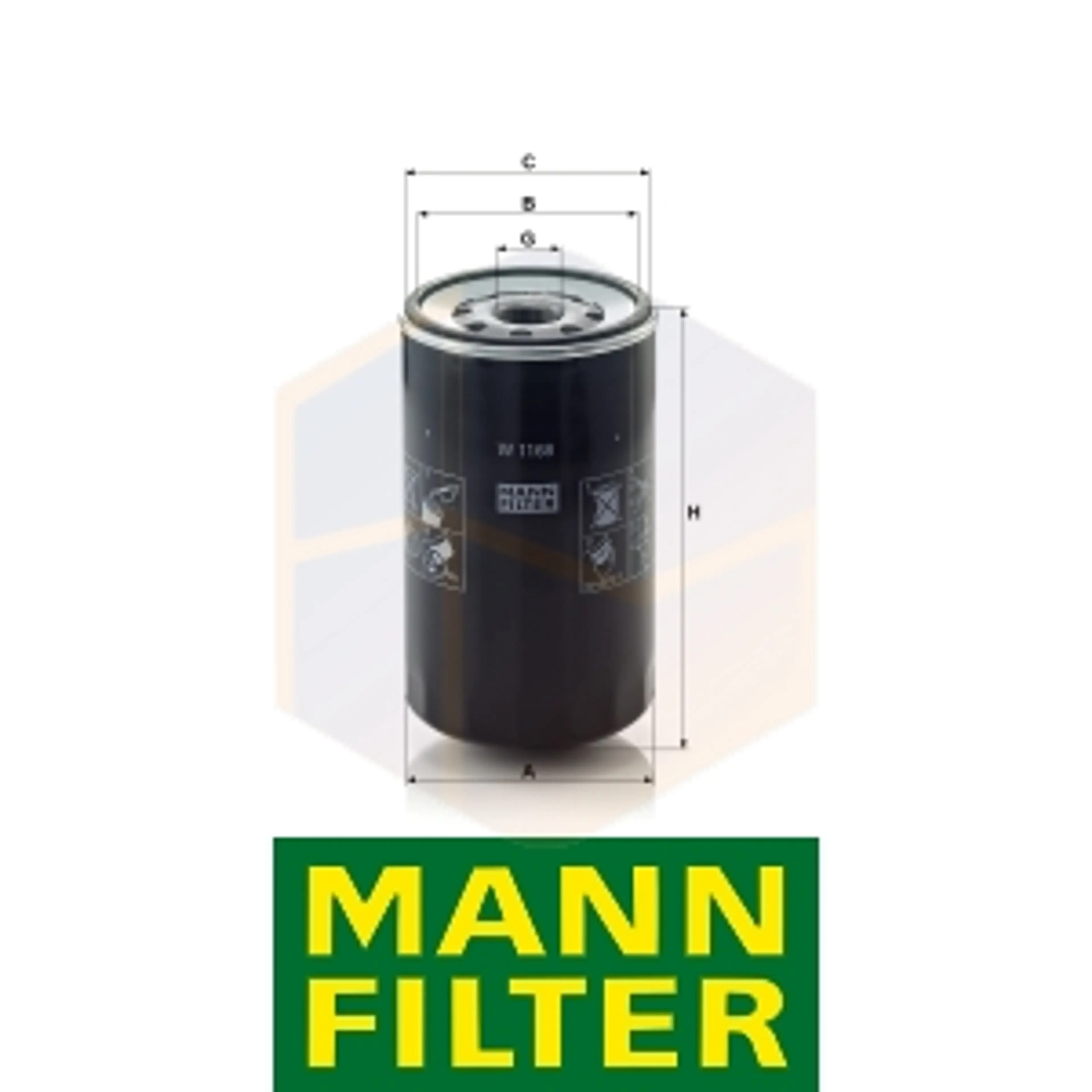 FILTRO ACEITE W 1168 MANN