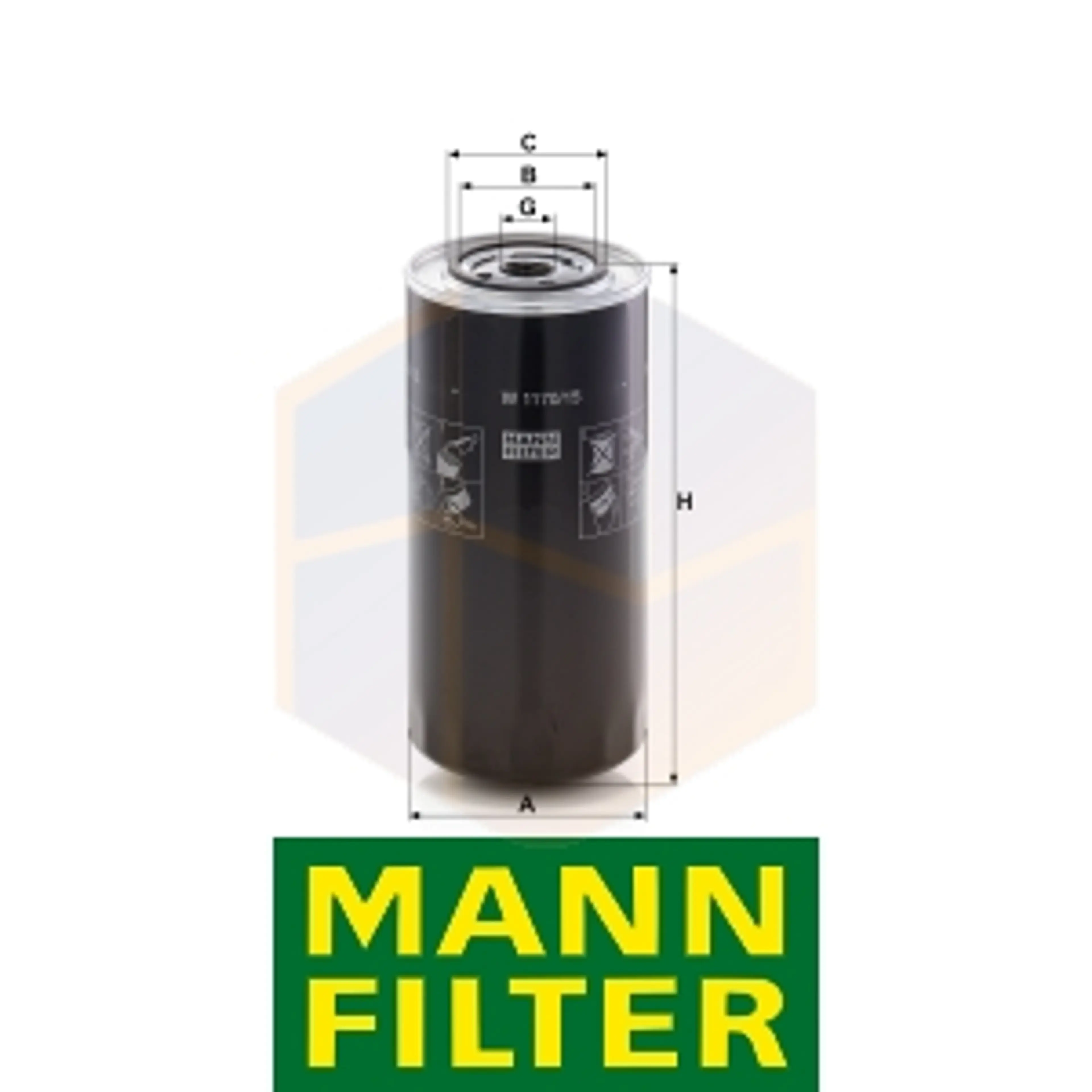 FILTRO ACEITE W 1170/15 MANN