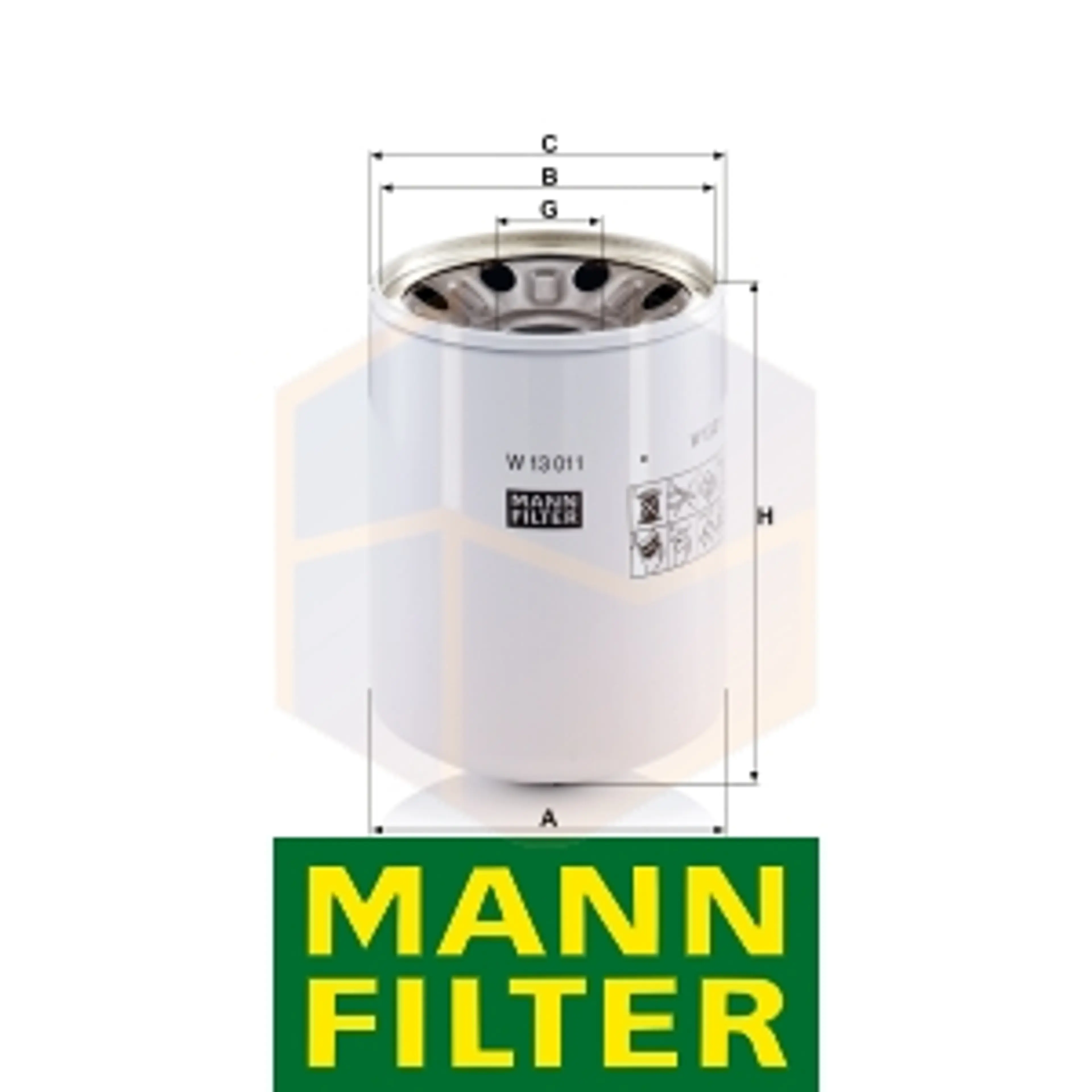 FILTRO ACEITE W 13 011 X MANN