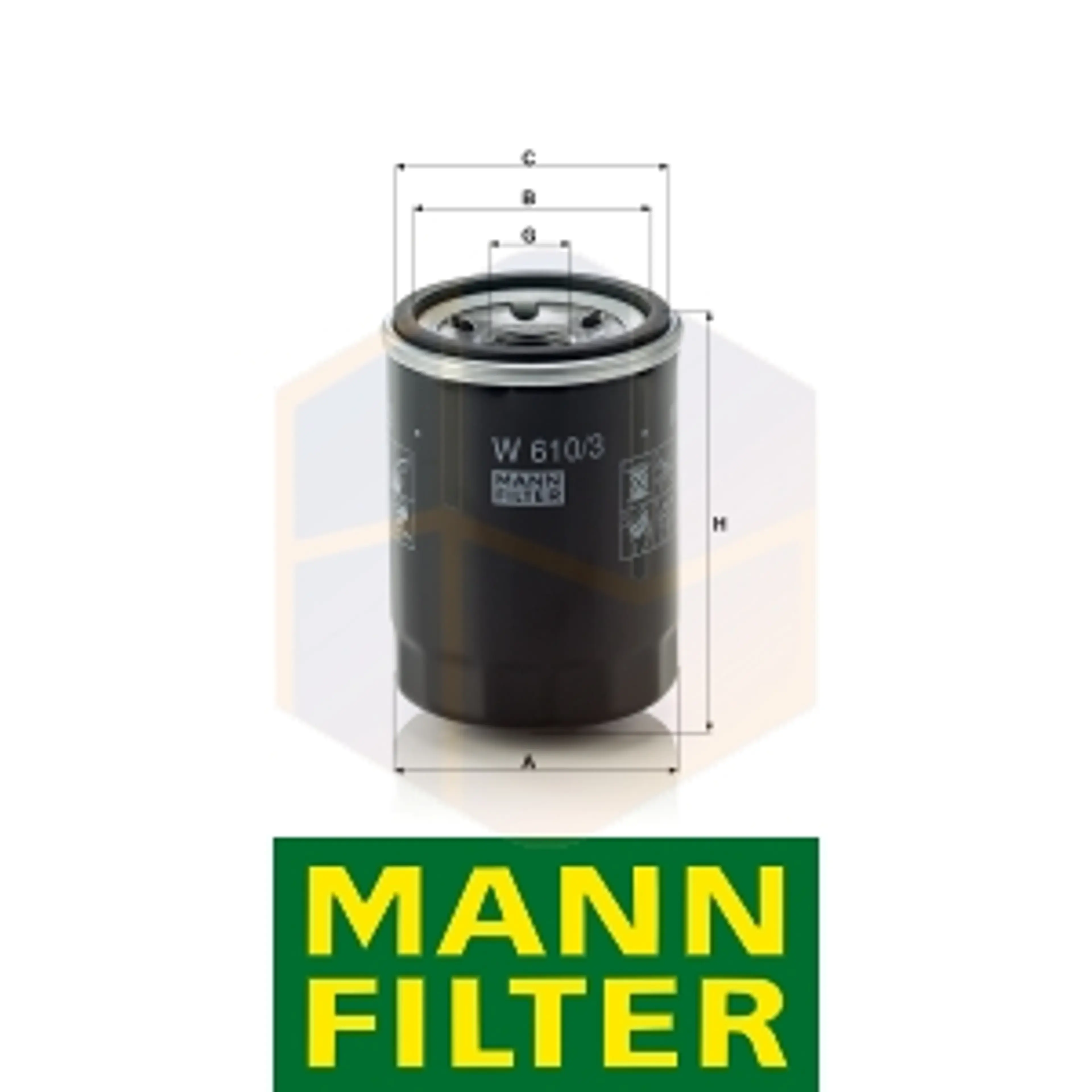 FILTRO ACEITE W 610/3 MANN