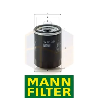 FILTRO ACEITE W 610/9 MANN