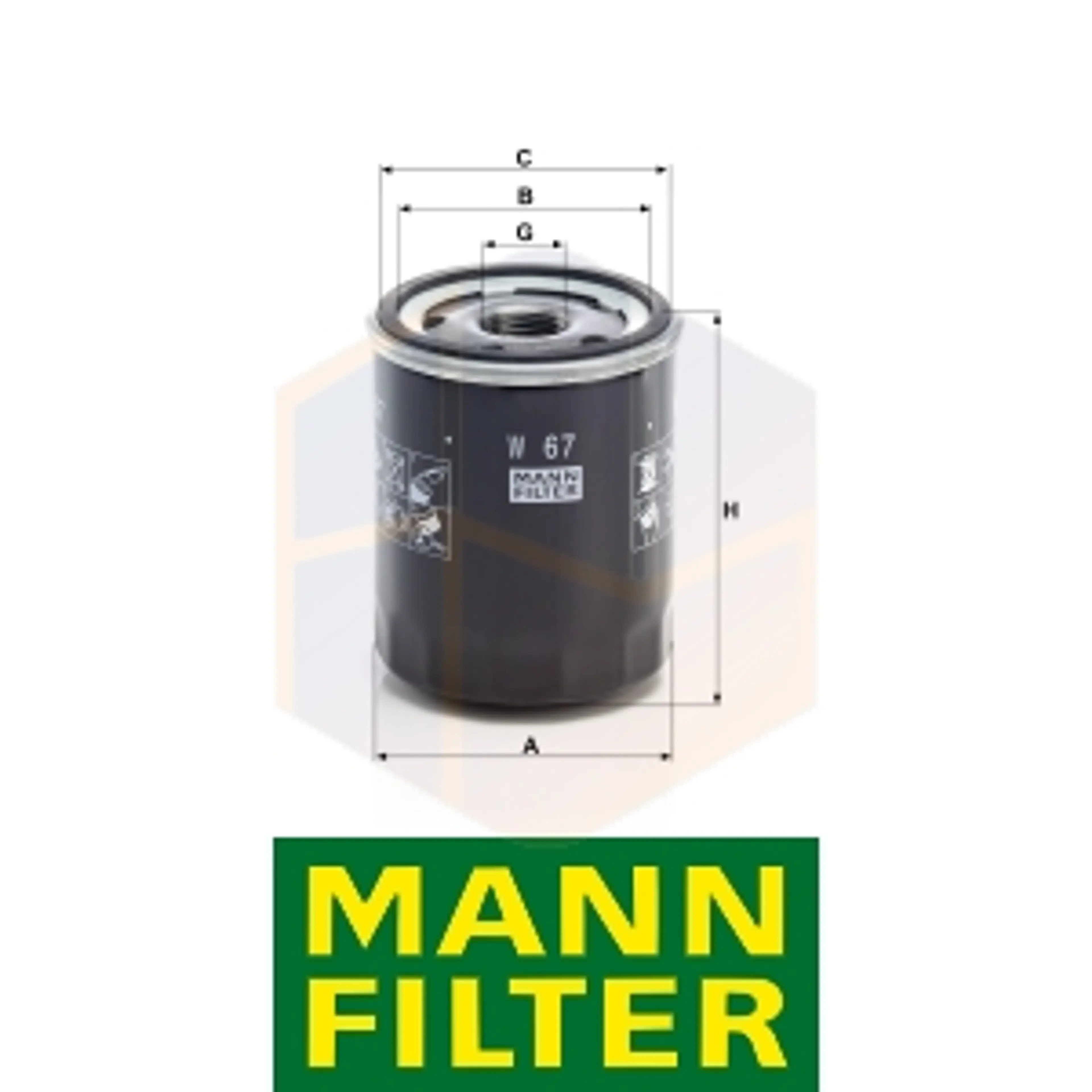 FILTRO ACEITE W 67 MANN