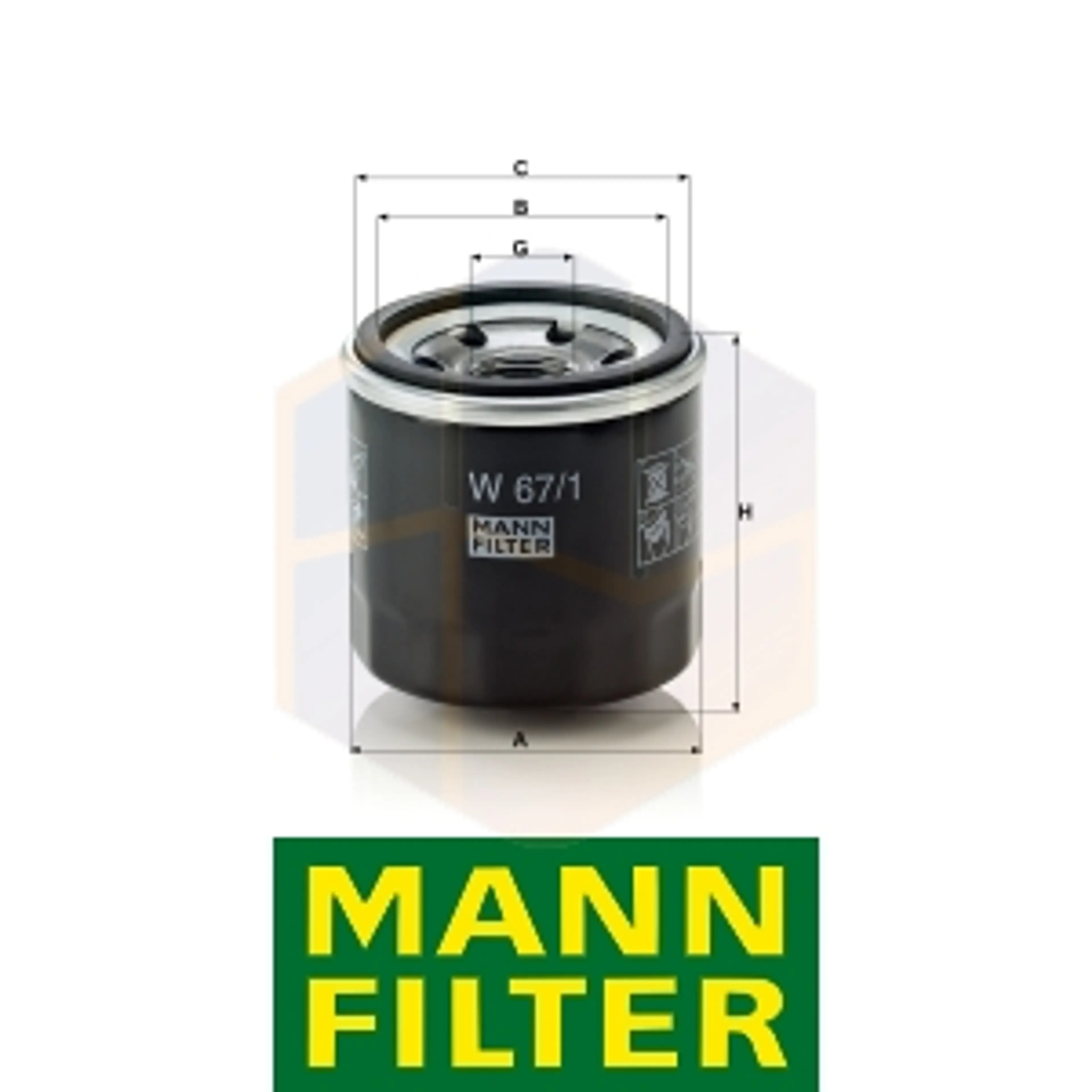 FILTRO ACEITE W 67/1 MANN