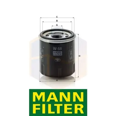 FILTRO ACEITE W 68 MANN