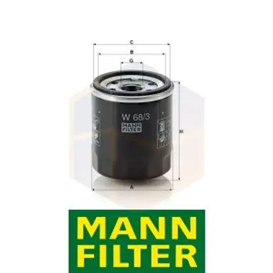 FILTRO ACEITE W 68/3 MANN