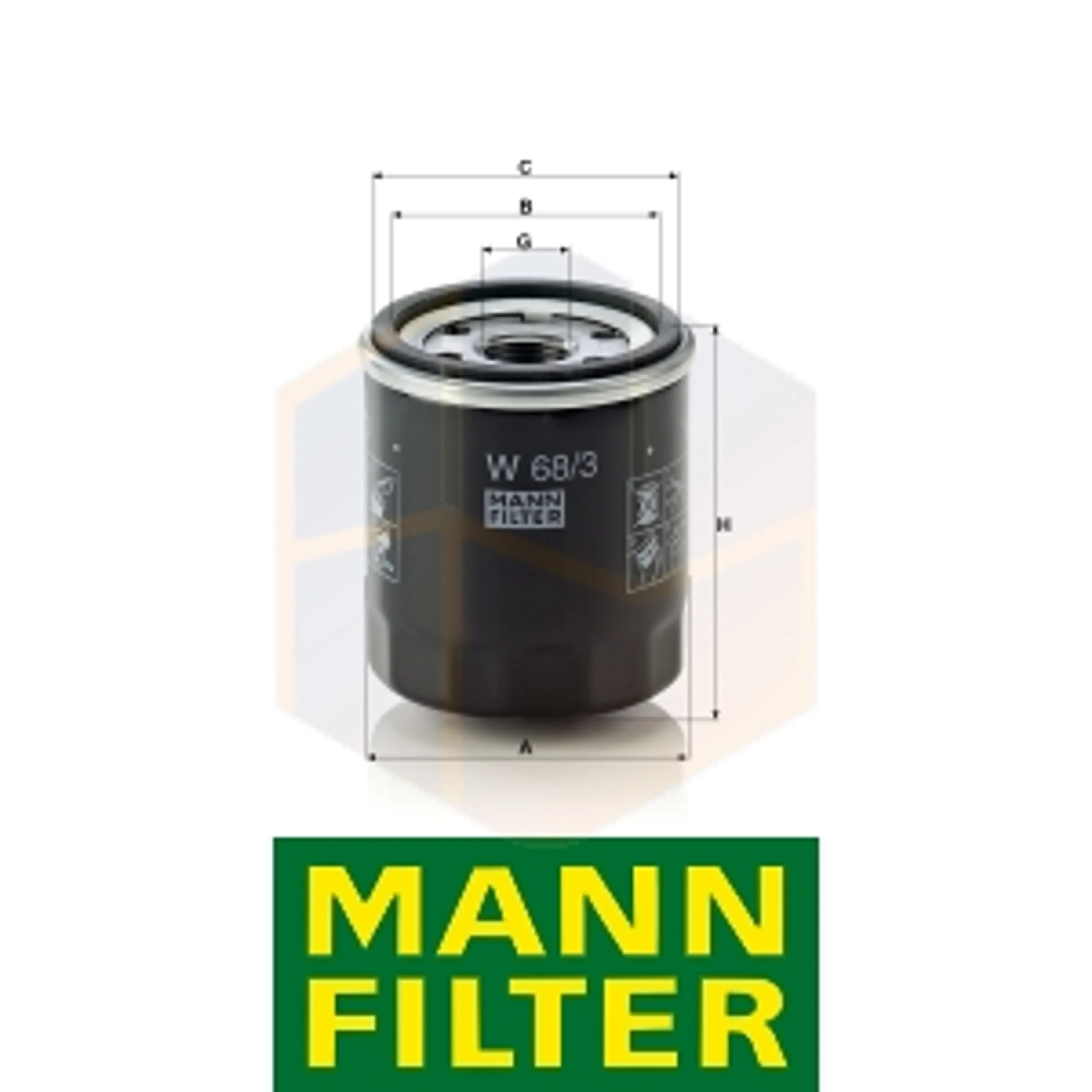 FILTRO ACEITE W 68/3 MANN