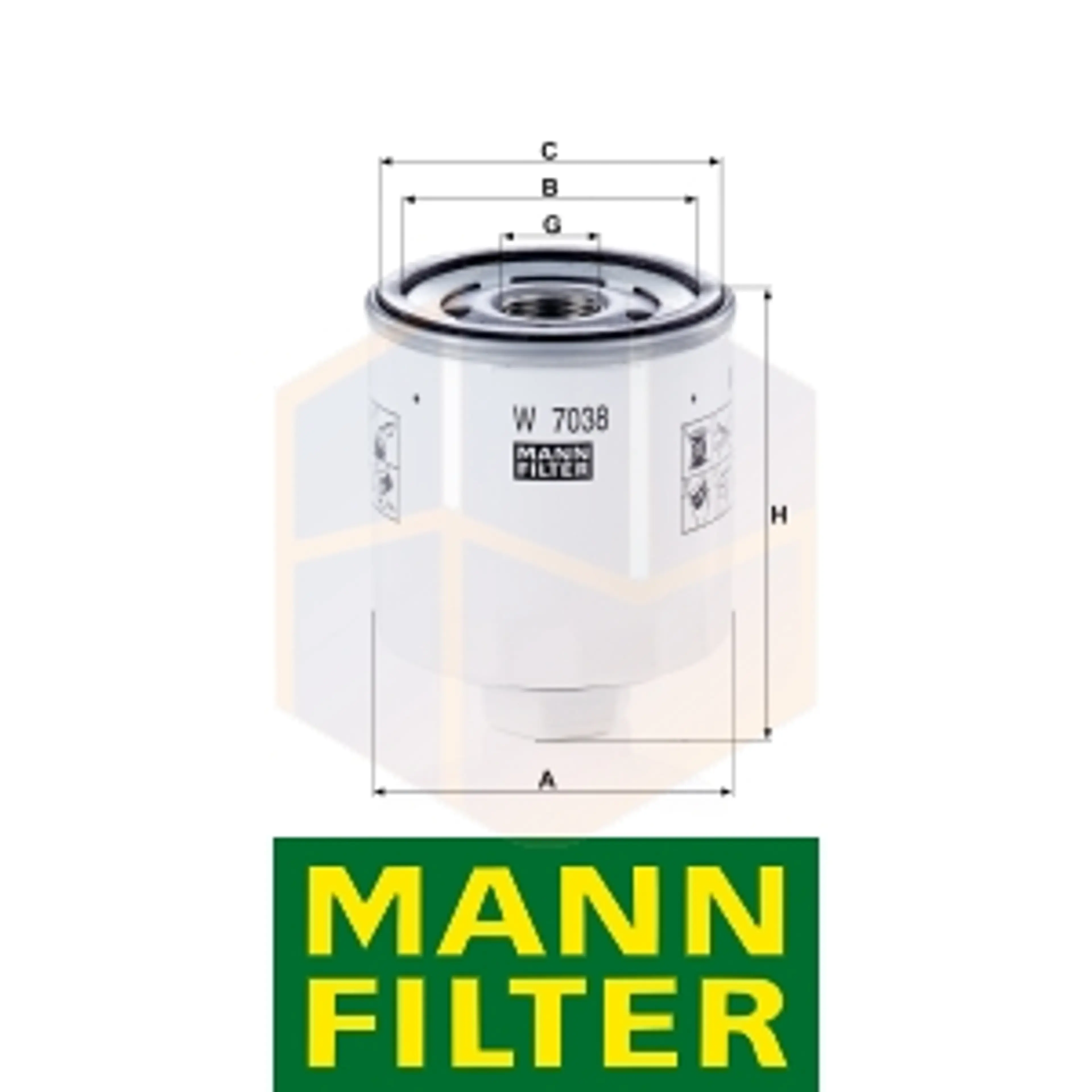 FILTRO ACEITE W 7038 MANN