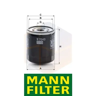 FILTRO ACEITE W 7043 MANN