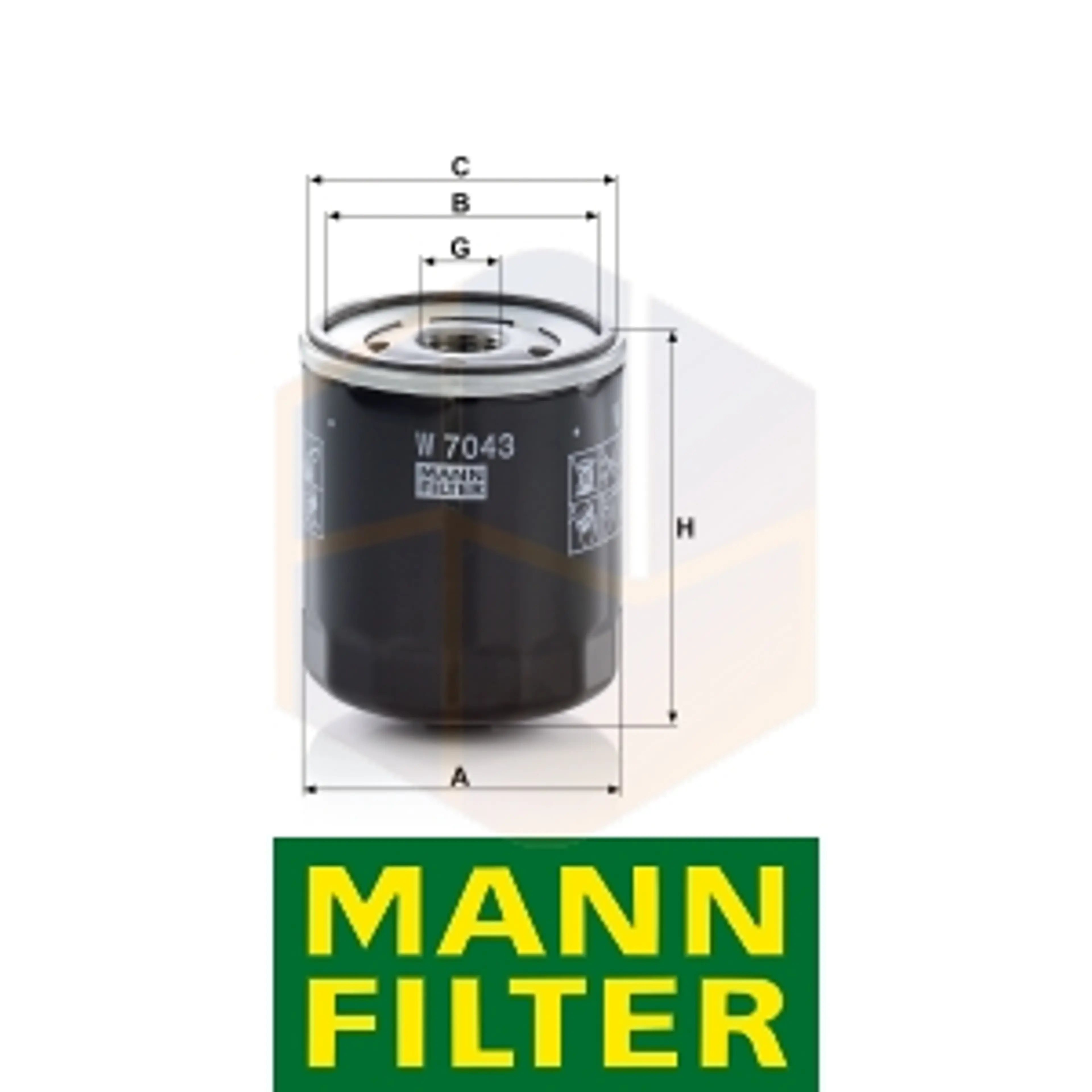 FILTRO ACEITE W 7043 MANN