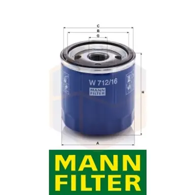FILTRO ACEITE W 712/16 MANN