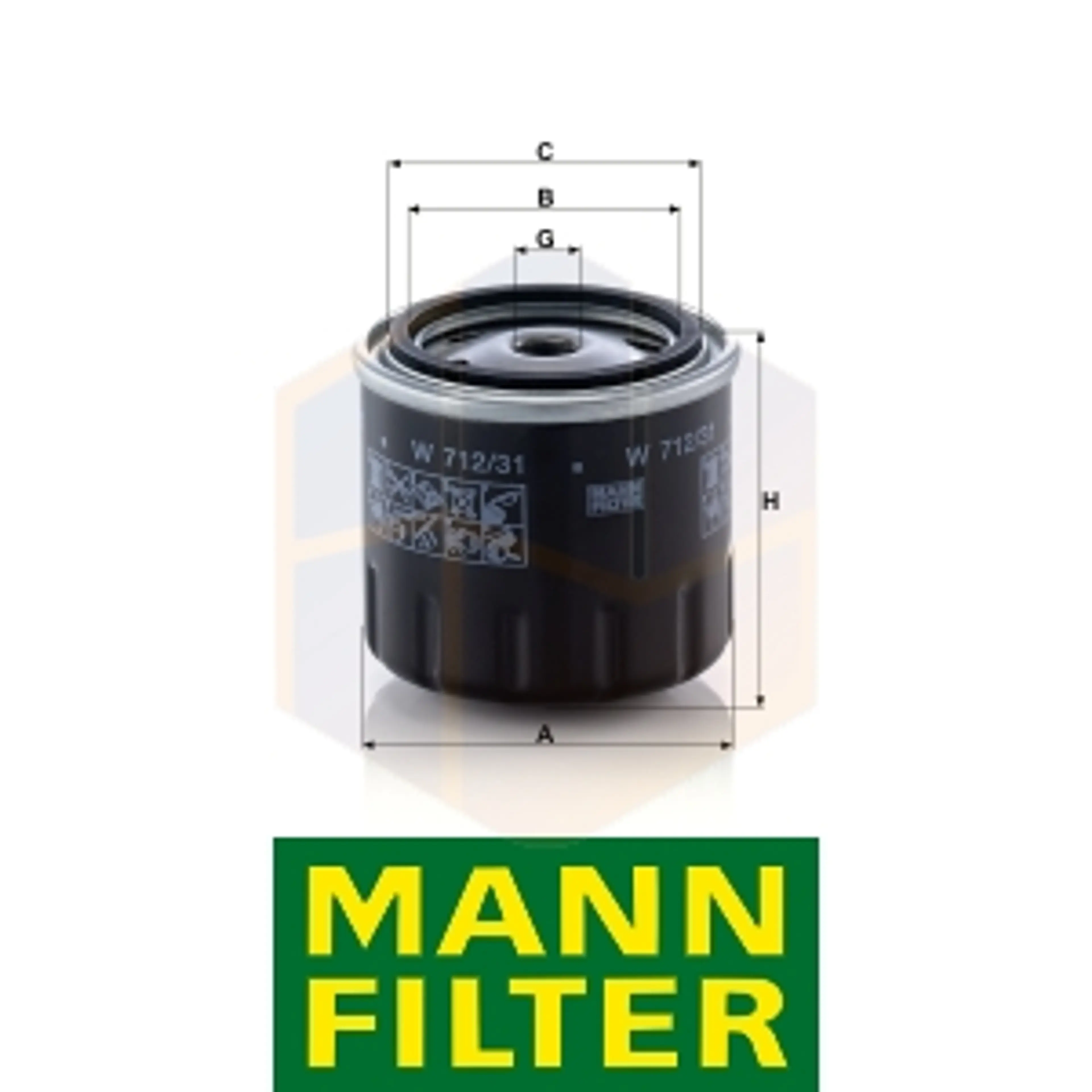 FILTRO ACEITE W 712/31 MANN