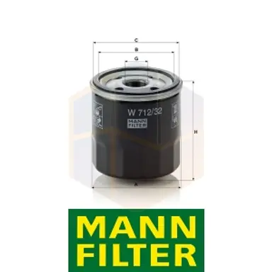 FILTRO ACEITE W 712/32 MANN
