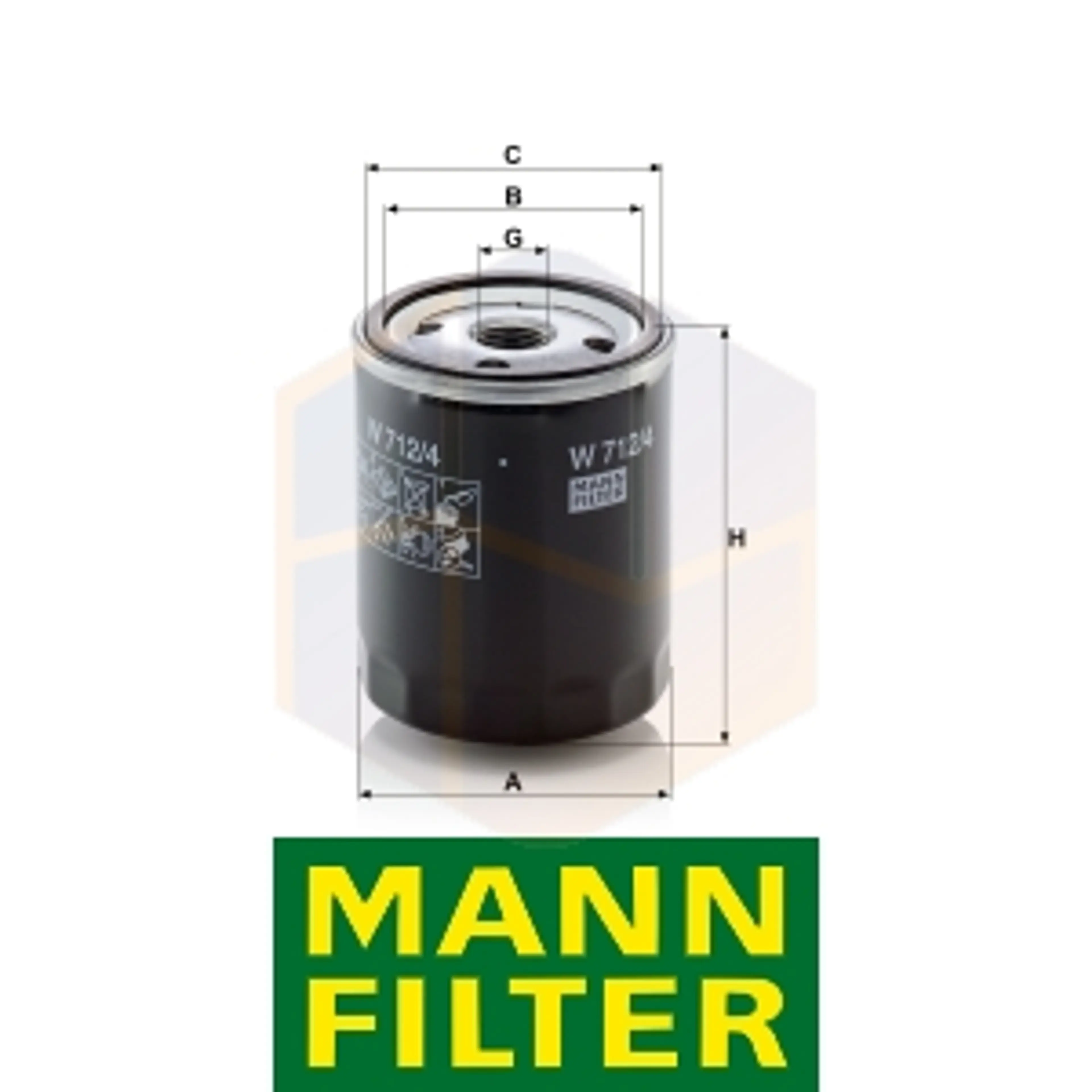 FILTRO ACEITE W 712/4 MANN