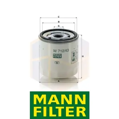 FILTRO ACEITE W 712/43 MANN