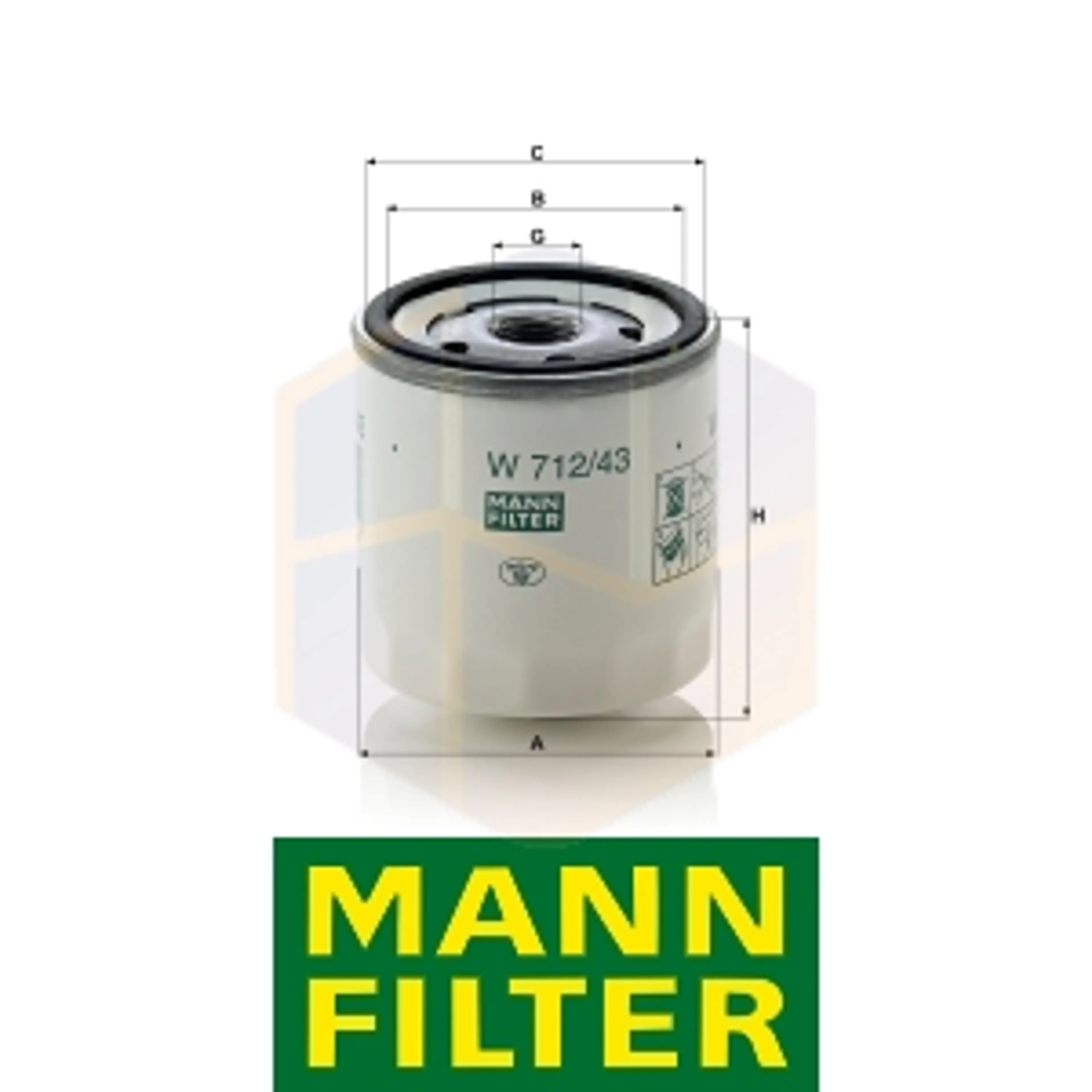 FILTRO ACEITE W 712/43 MANN