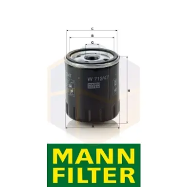 FILTRO ACEITE W 712/47 MANN