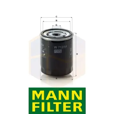 FILTRO ACEITE W 712/54 MANN