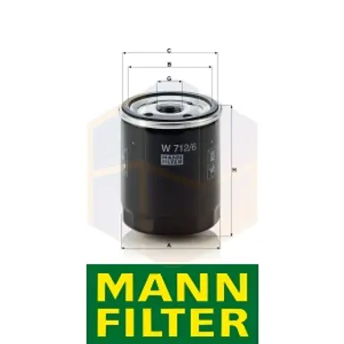 FILTRO ACEITE W 712/6 MANN