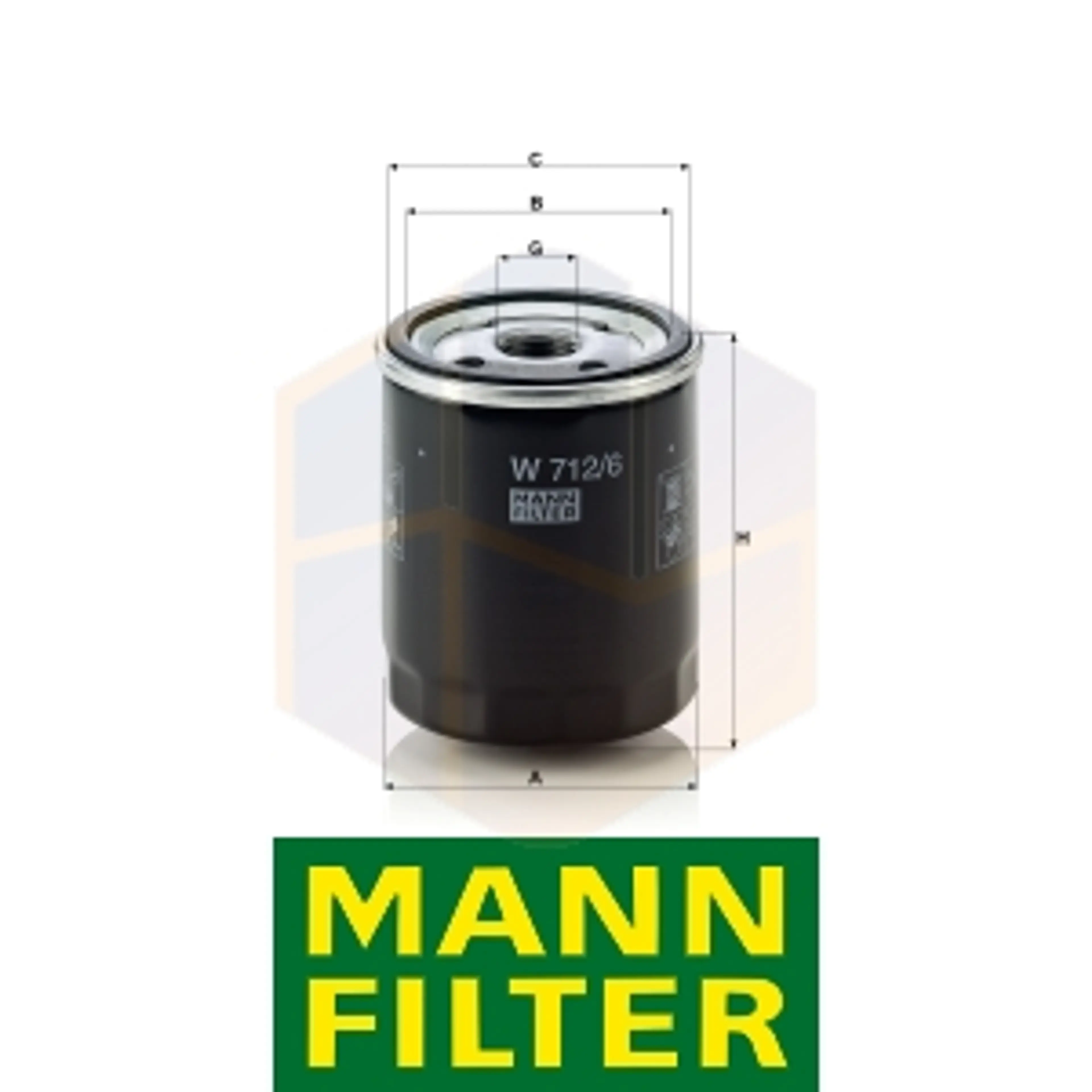 FILTRO ACEITE W 712/6 MANN